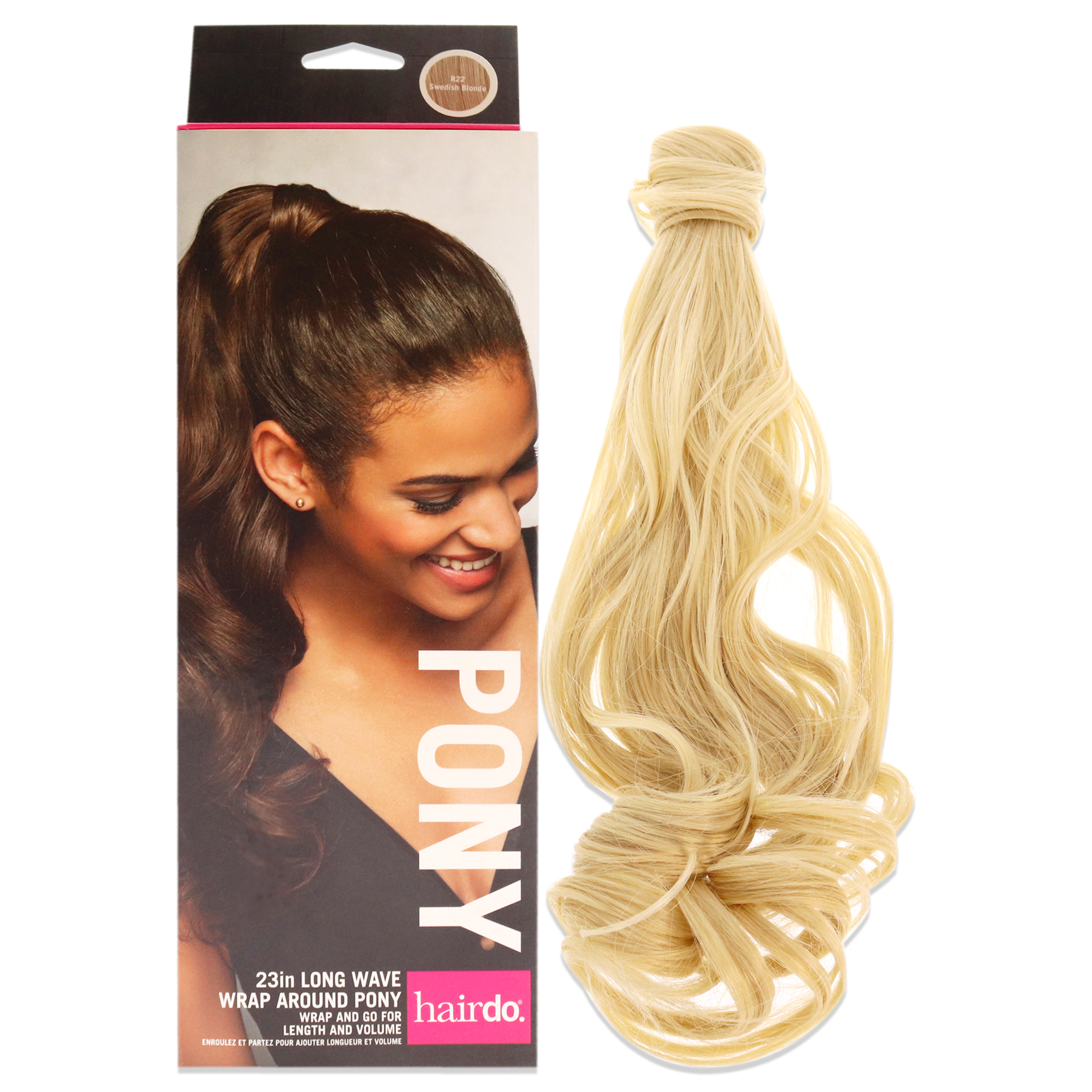 Foto 2 pulgar | Extensión De Cabello Hairdo Wave Pony R22, Rubio Sueco, 58 Cm - Venta Internacional.