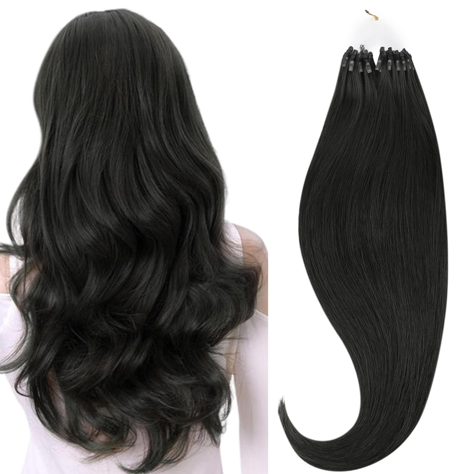 Foto 2 pulgar | Extensiones De Cabello Humano Con Microanillos Hotbanana, 18 Cm, 50 G - Venta Internacional.