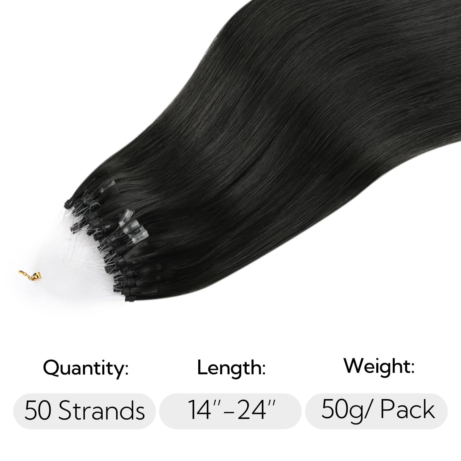 Foto 3 pulgar | Extensiones De Cabello Humano Con Microanillos Hotbanana, 18 Cm, 50 G - Venta Internacional.