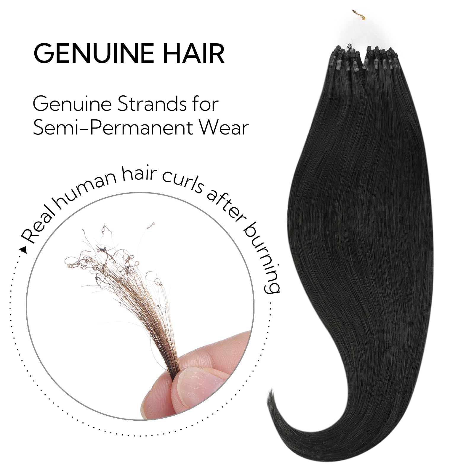Foto 5 pulgar | Extensiones De Cabello Humano Con Microanillos Hotbanana, 18 Cm, 50 G - Venta Internacional.