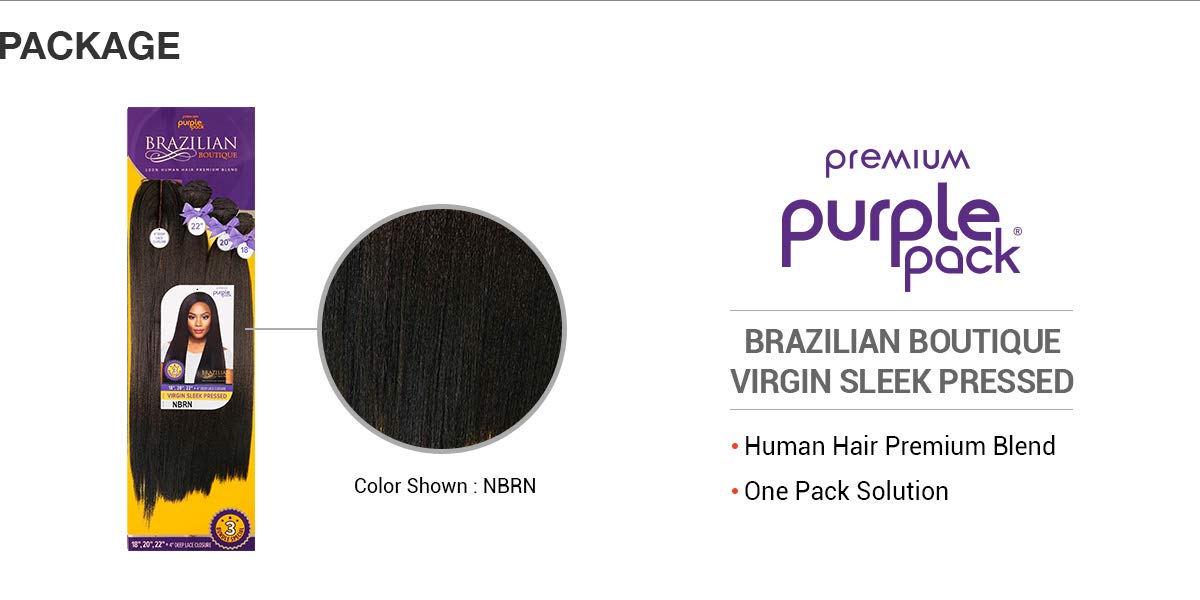 Foto 2 | Extensiones Morado Brasileño 18 20 22 Cm - Venta Internacional