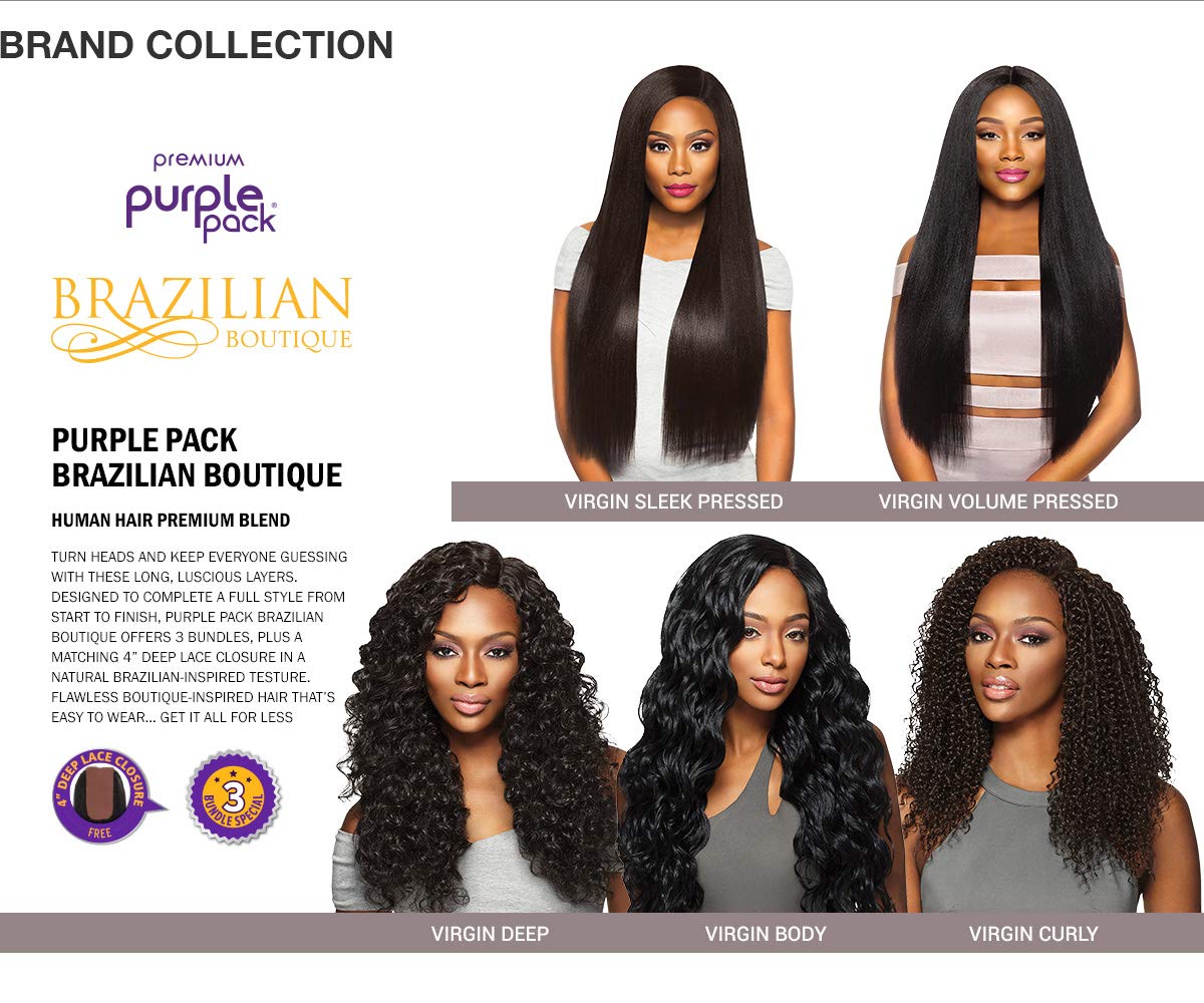 Foto 3 | Extensiones Morado Brasileño 18 20 22 Cm - Venta Internacional