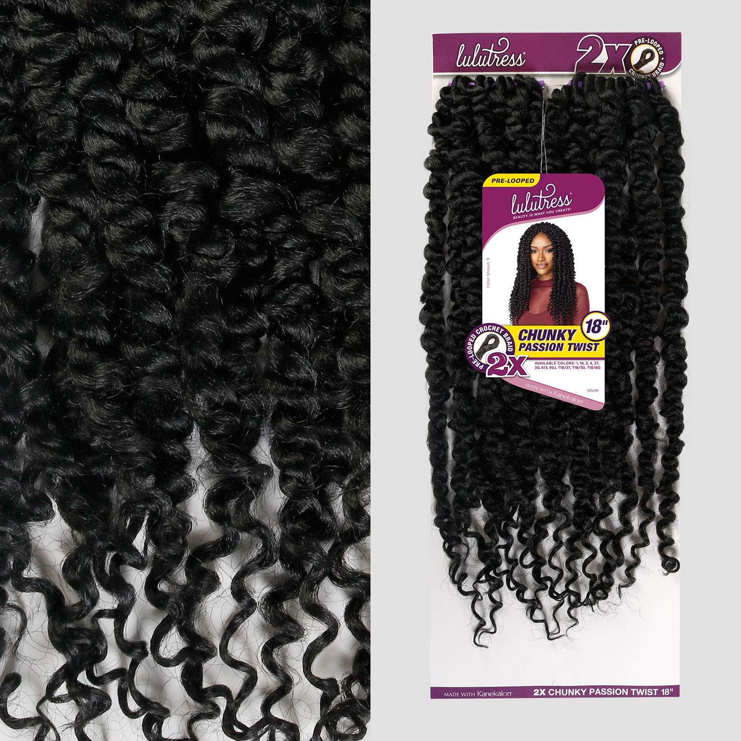 Foto 3 | Trenzas De Ganchillo Sensationnel Lulutress 2 Veces Preenrolladas Passion Twist - Venta Internacional.