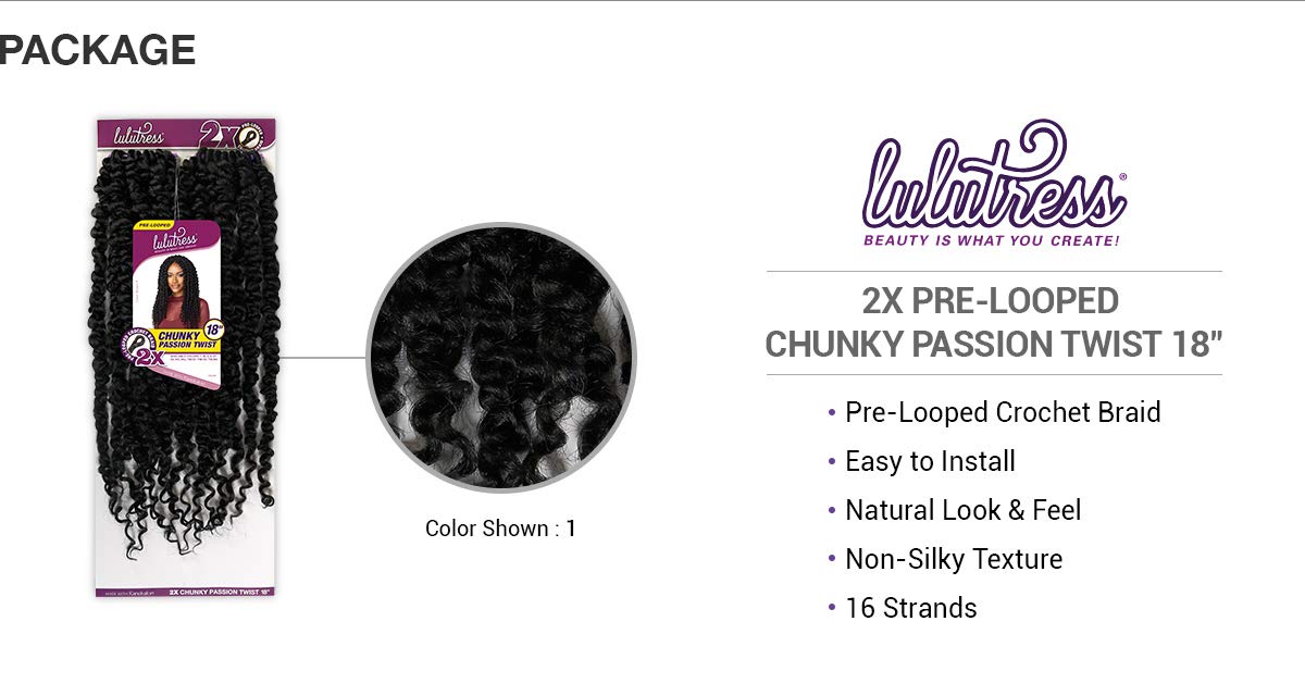 Foto 4 | Trenzas De Ganchillo Sensationnel Lulutress 2 Veces Preenrolladas Passion Twist - Venta Internacional.