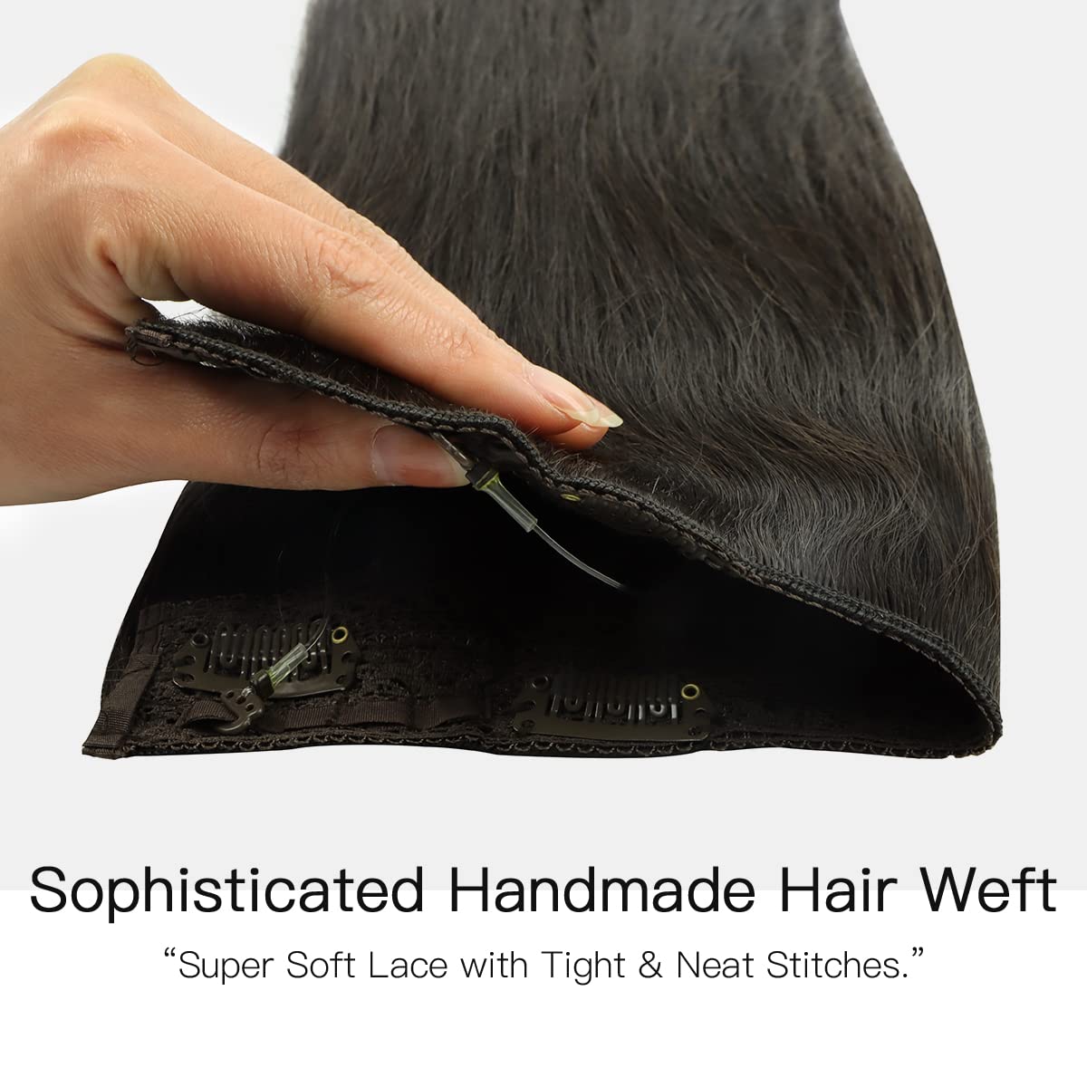 Foto 2 | Extensiones De Pelo Con Alambre Hotbanana, 40 Cm, 95 G, Color Marrón Oscuro, Pelo Remy - Venta Internacional.