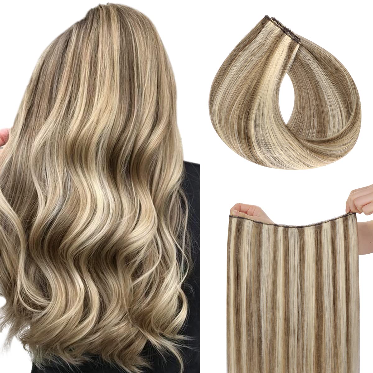 Extensiones De Cabello Con Alambre Hotbanana, 18 Pulgadas, 95 G, Color Marrón Ceniza - Venta Internacional. $2,109