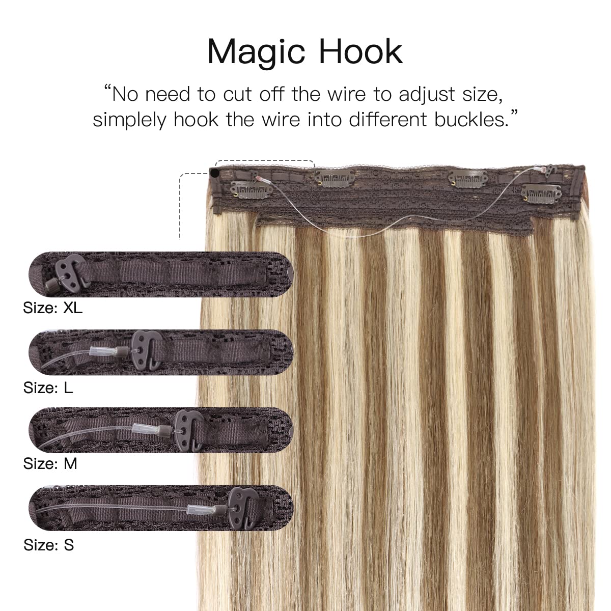 Foto 4 pulgar | Extensiones De Cabello Con Alambre Hotbanana, 18 Pulgadas, 95 G, Color Marrón Ceniza - Venta Internacional.