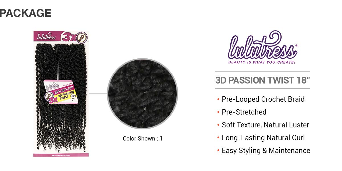 Foto 4 pulgar | Extensiones Trenzas de Ganchillo Sensationnel Lulutress 3x 3d Twist - Venta Internacional
