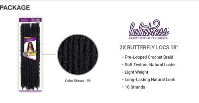 Foto 3 | Trenzas De Ganchillo Sensationnel Lulutress 2x Butterfly Locs 18, Paquete De 5 - Venta Internacional.