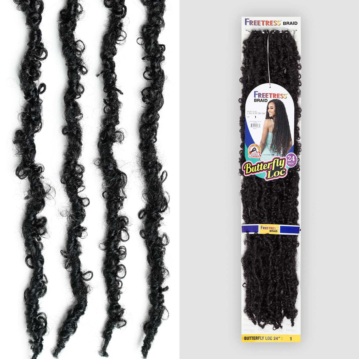 Foto 4 pulgar | Extensiones Crochet Braids Shake N Go Freetress Butterfly Loc - Venta Internacional