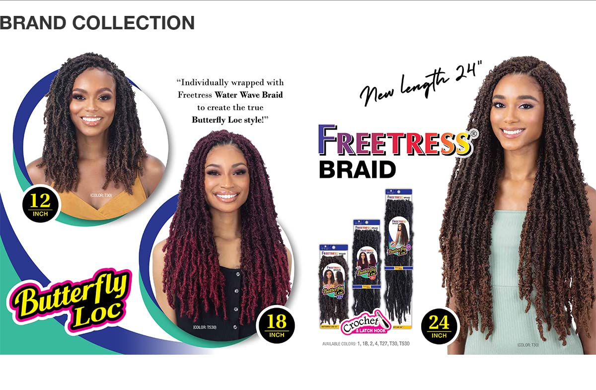 Foto 8 pulgar | Extensiones Crochet Braids Shake N Go Freetress Butterfly Loc - Venta Internacional
