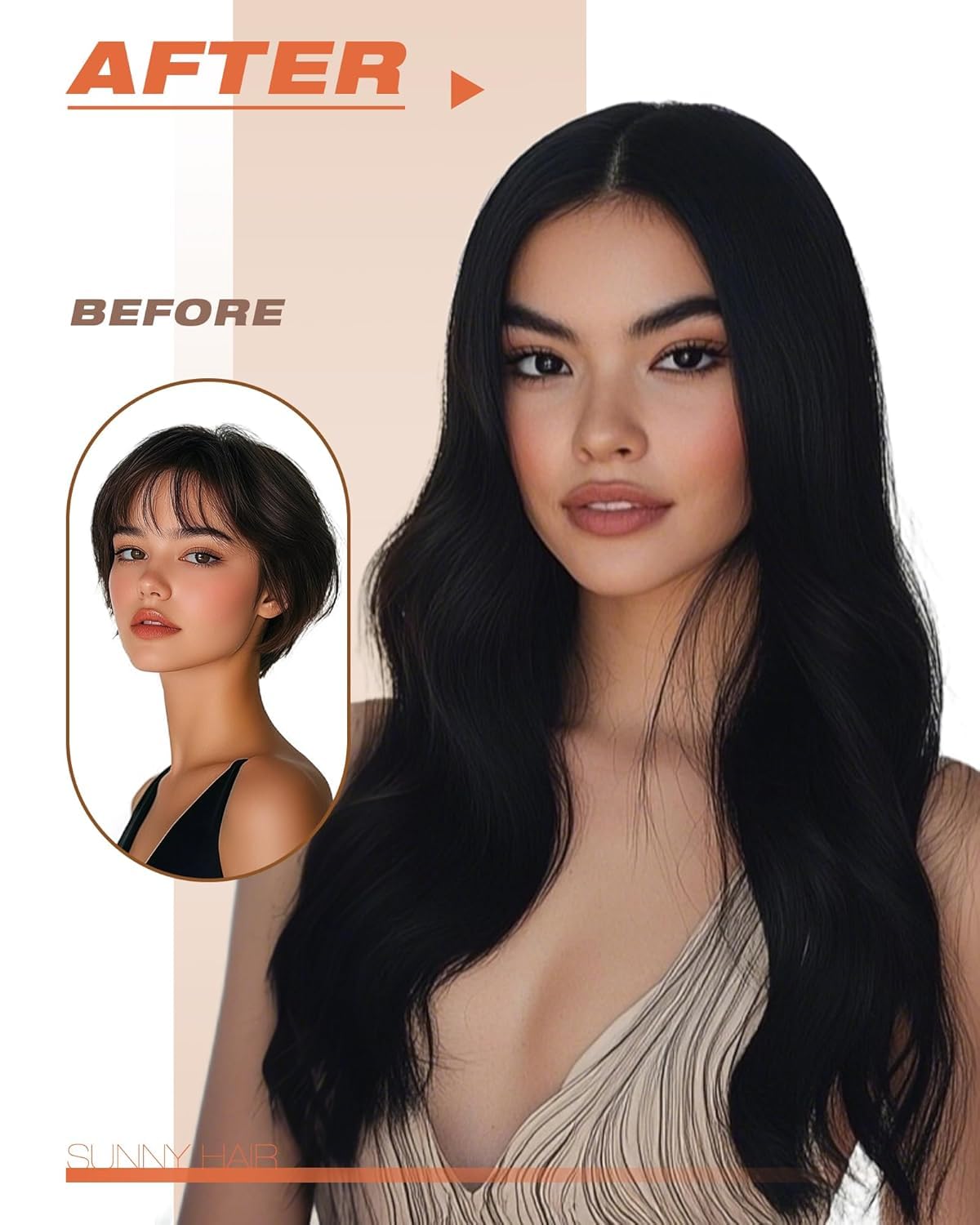 Foto 7 pulgar | Extensiones De Cabello Sunny Hair Tape En Cabello Humano, Color Negro, 22 Cm - Venta Internacional.