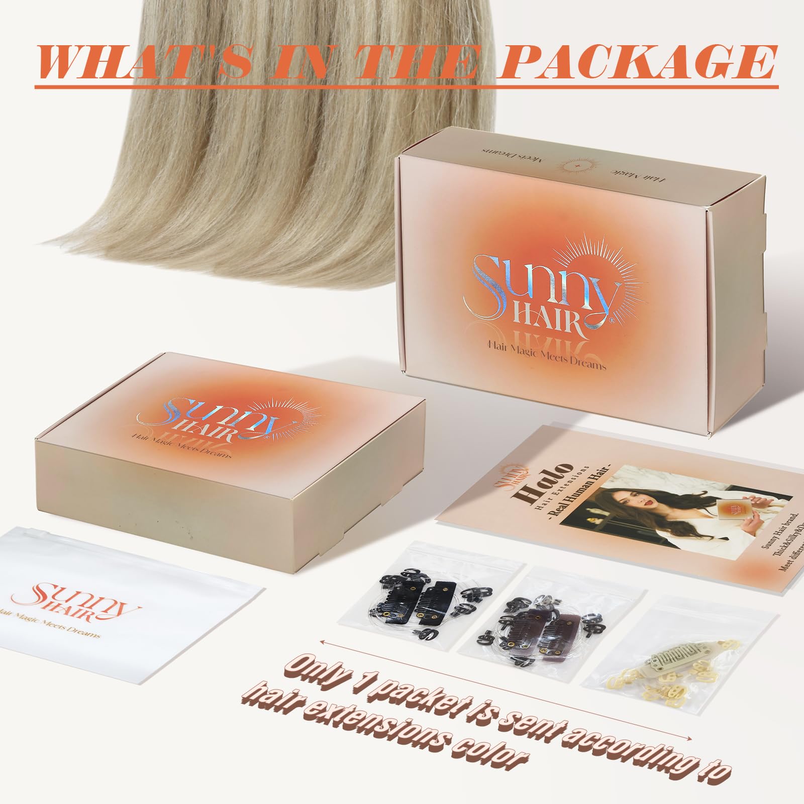 Foto 3 pulgar | Extensiones De Cabello Sunny, 95 G, Cabello Humano Rubio, 40 Cm - Venta Internacional.