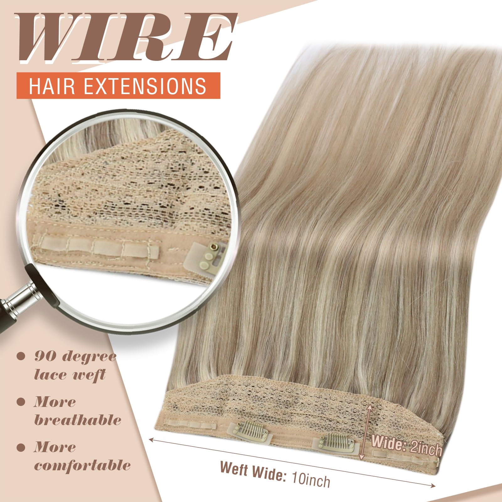 Foto 4 pulgar | Extensiones De Cabello Sunny, 95 G, Cabello Humano Rubio, 40 Cm - Venta Internacional.