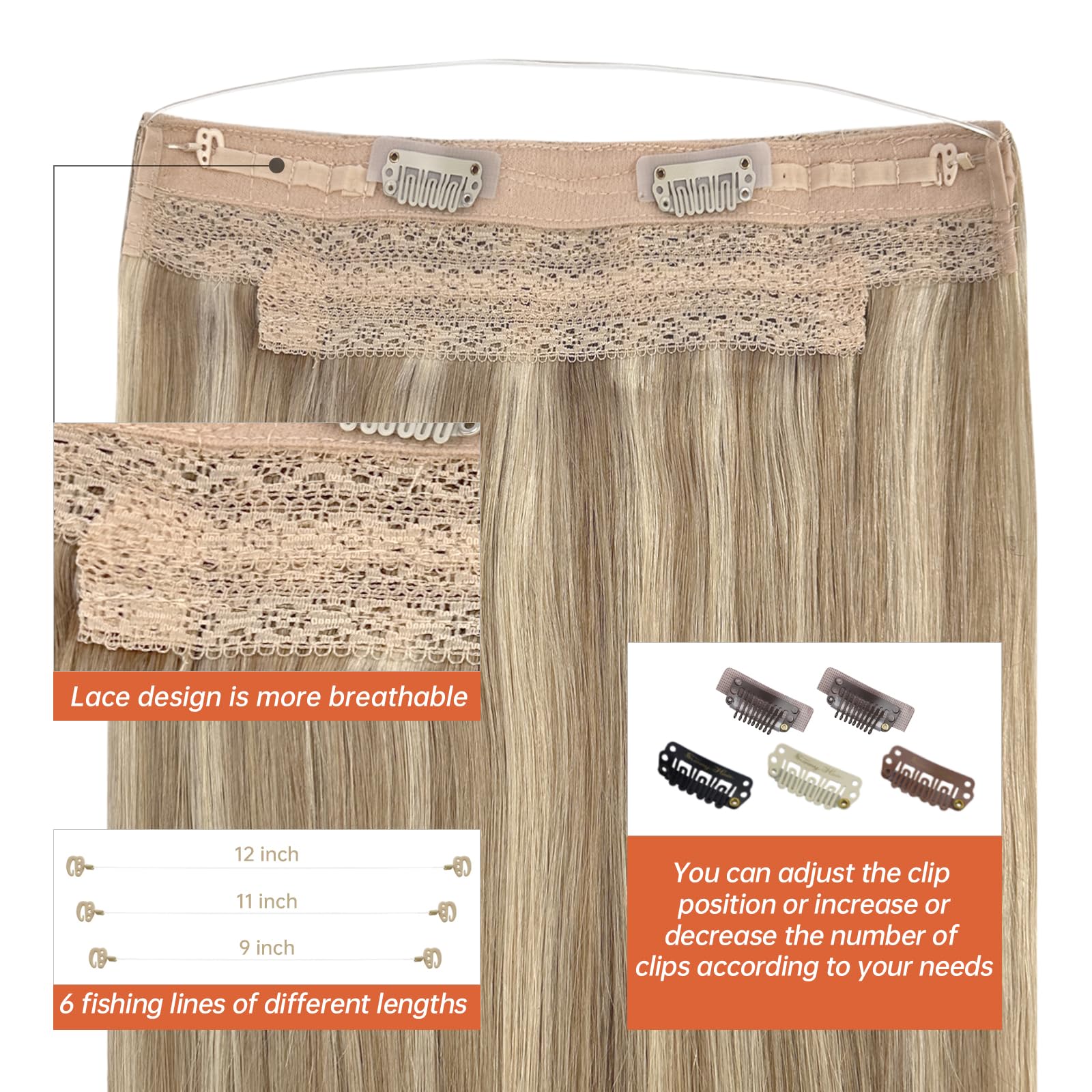 Foto 5 pulgar | Extensiones De Cabello Sunny, 95 G, Cabello Humano Rubio, 40 Cm - Venta Internacional.