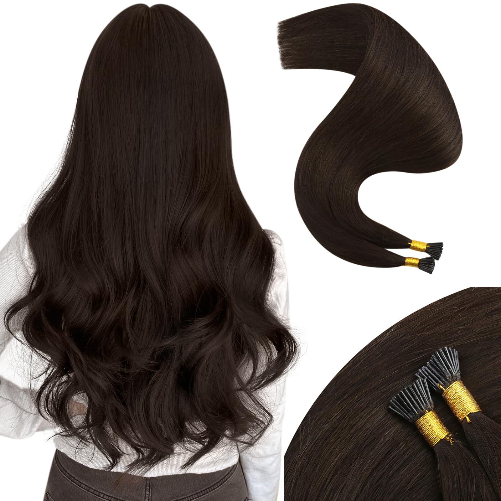 Foto 2 pulgar | Extensiones De Cabello Moresoo Itip, Marrón Oscuro, 20 Pulgadas, 40 G, 50 Años, Remy Ha - Venta Internacional.
