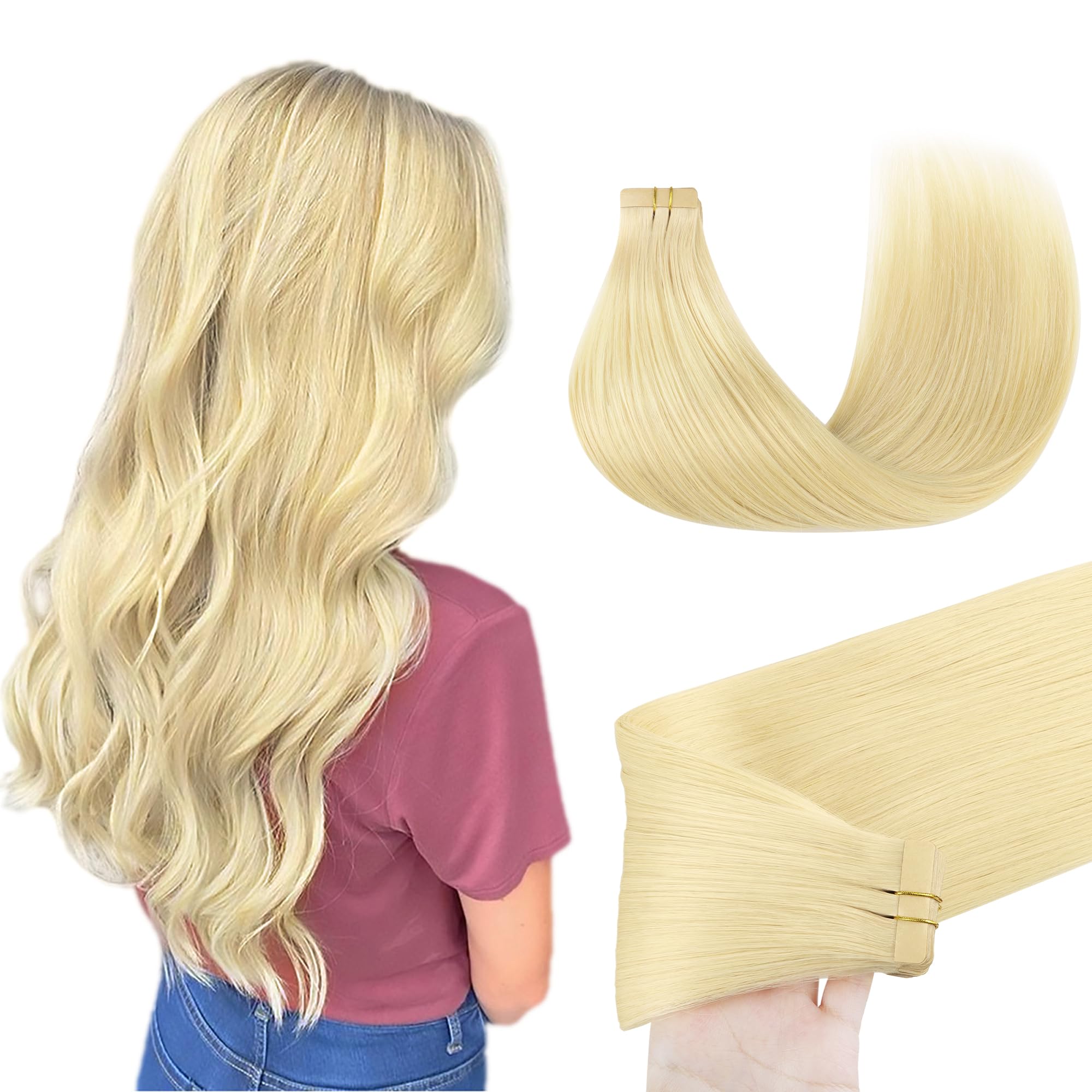 Foto 2 pulgar | Extensiones De Cabello Con Cinta Adhesiva Goo Goo Human Hair, 14 Pulgadas, 50 G, 20 Unidades - Venta Internacional.
