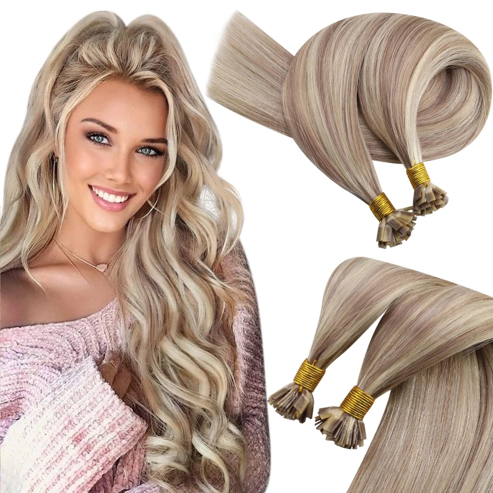 Foto 2 pulgar | Extensiones De Cabello Humano Con Punta Plana Sunny Hair, 50 G, 45 Cm - Venta Internacional.
