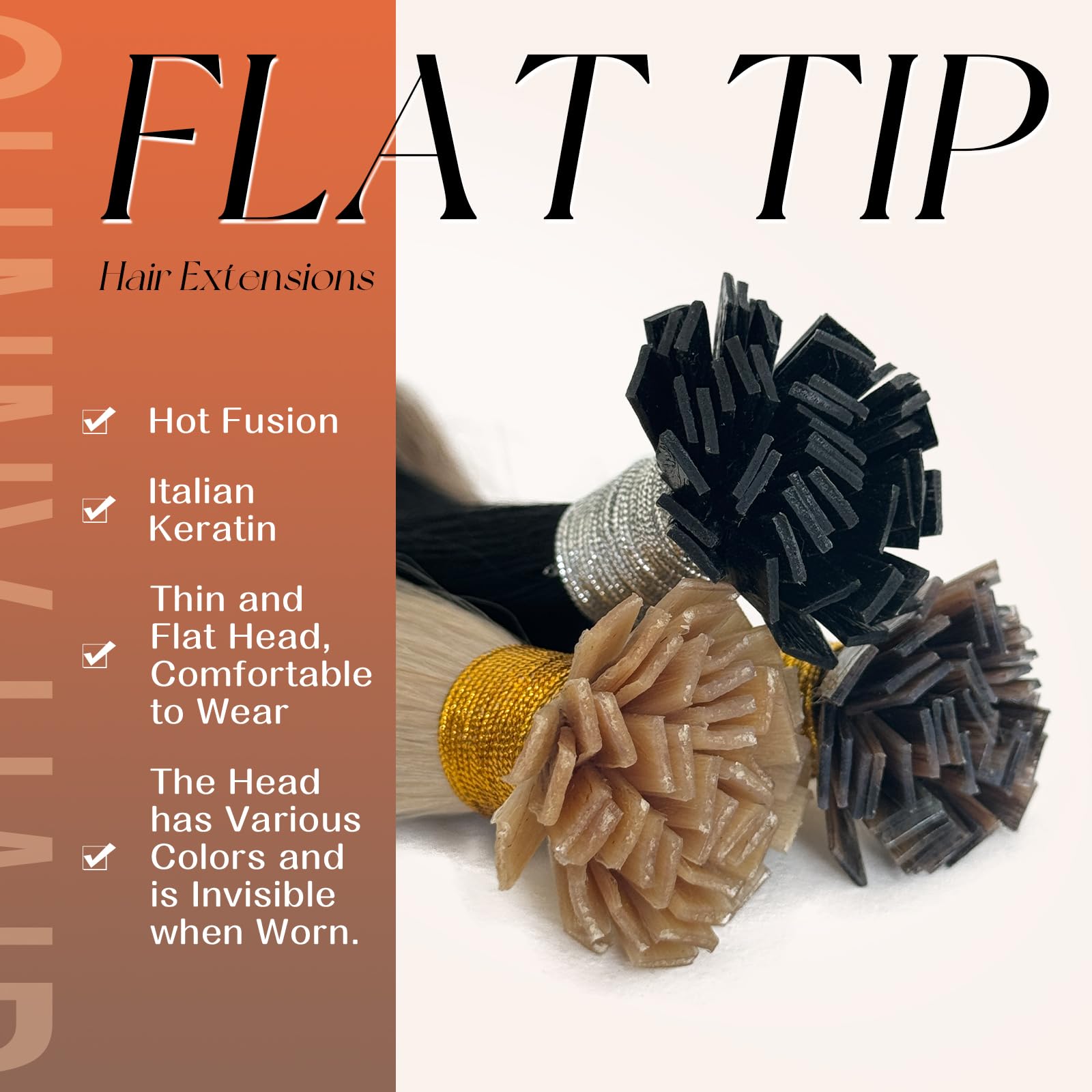Foto 3 pulgar | Extensiones De Cabello Humano Con Punta Plana Sunny Hair, 50 G, 45 Cm - Venta Internacional.