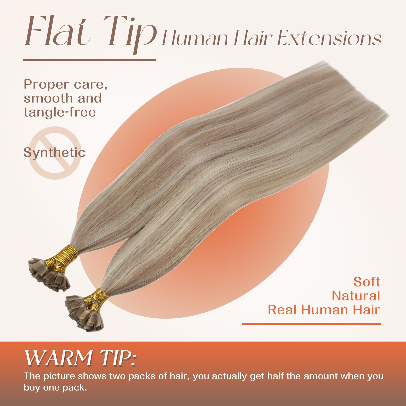 Foto 4 pulgar | Extensiones De Cabello Humano Con Punta Plana Sunny Hair, 50 G, 45 Cm - Venta Internacional.