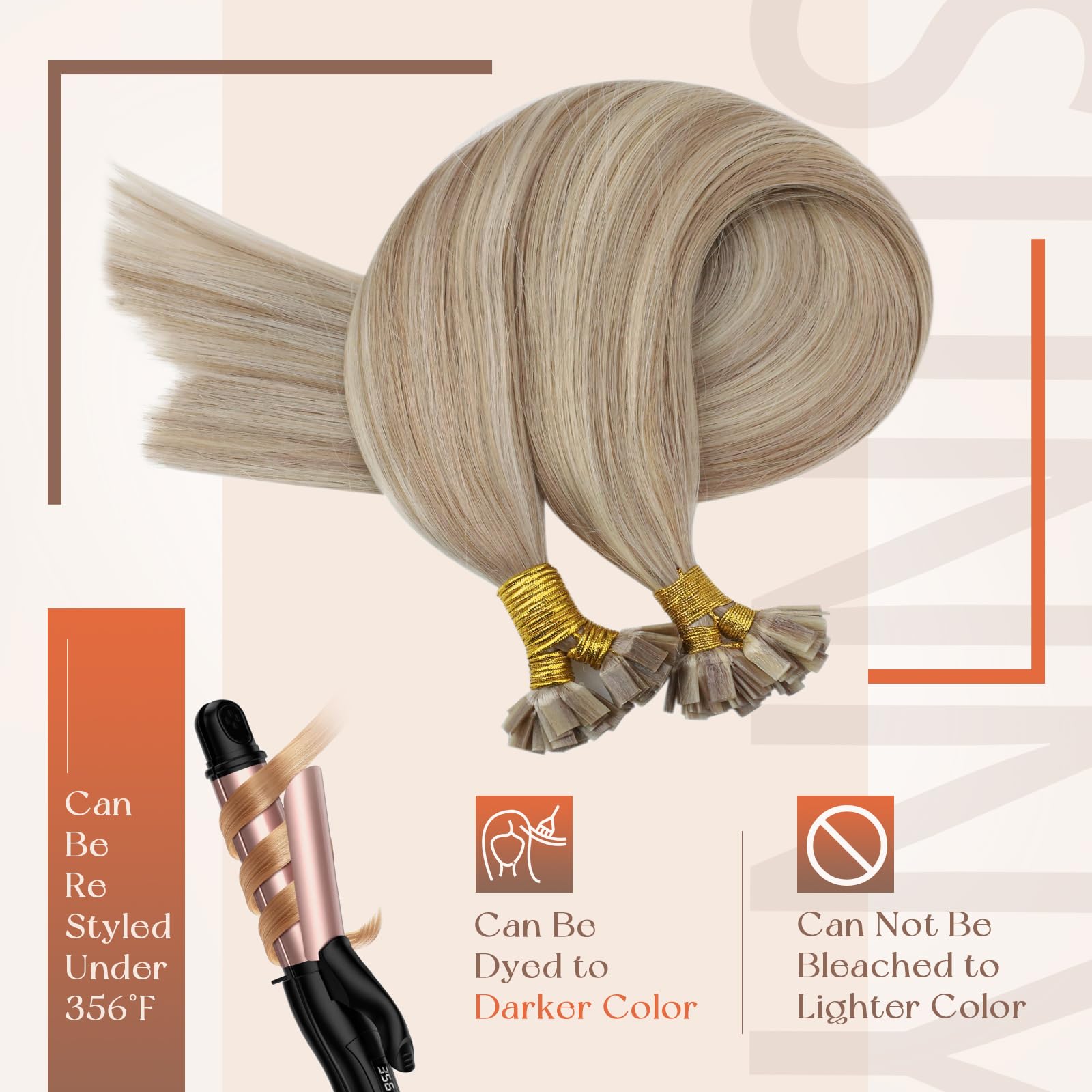 Foto 6 pulgar | Extensiones De Cabello Humano Con Punta Plana Sunny Hair, 50 G, 45 Cm - Venta Internacional.