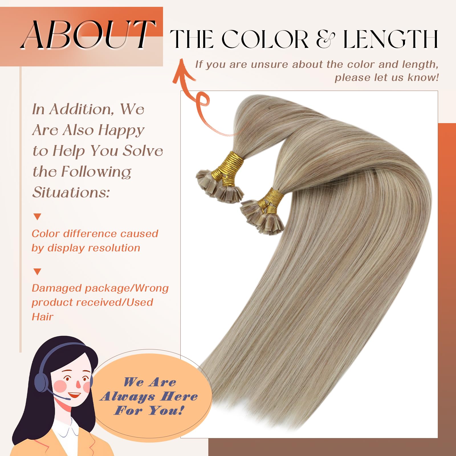 Foto 7 pulgar | Extensiones De Cabello Humano Con Punta Plana Sunny Hair, 50 G, 45 Cm - Venta Internacional.