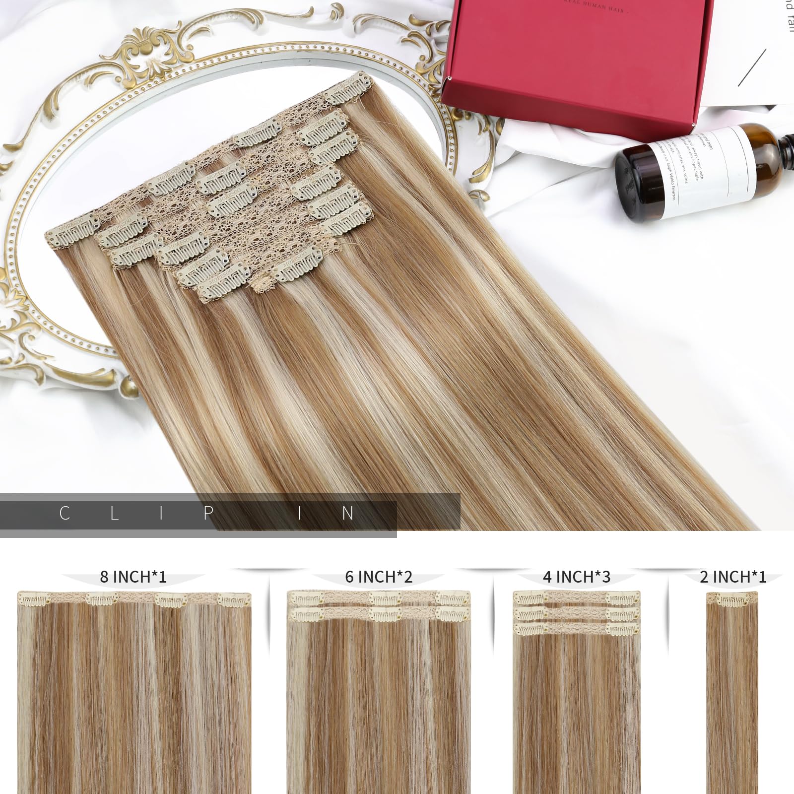 Foto 4 pulgar | Extensiones De Cabello Humano Real Moresoo Con Clip, 120 G, 40 Cm - Venta Internacional.