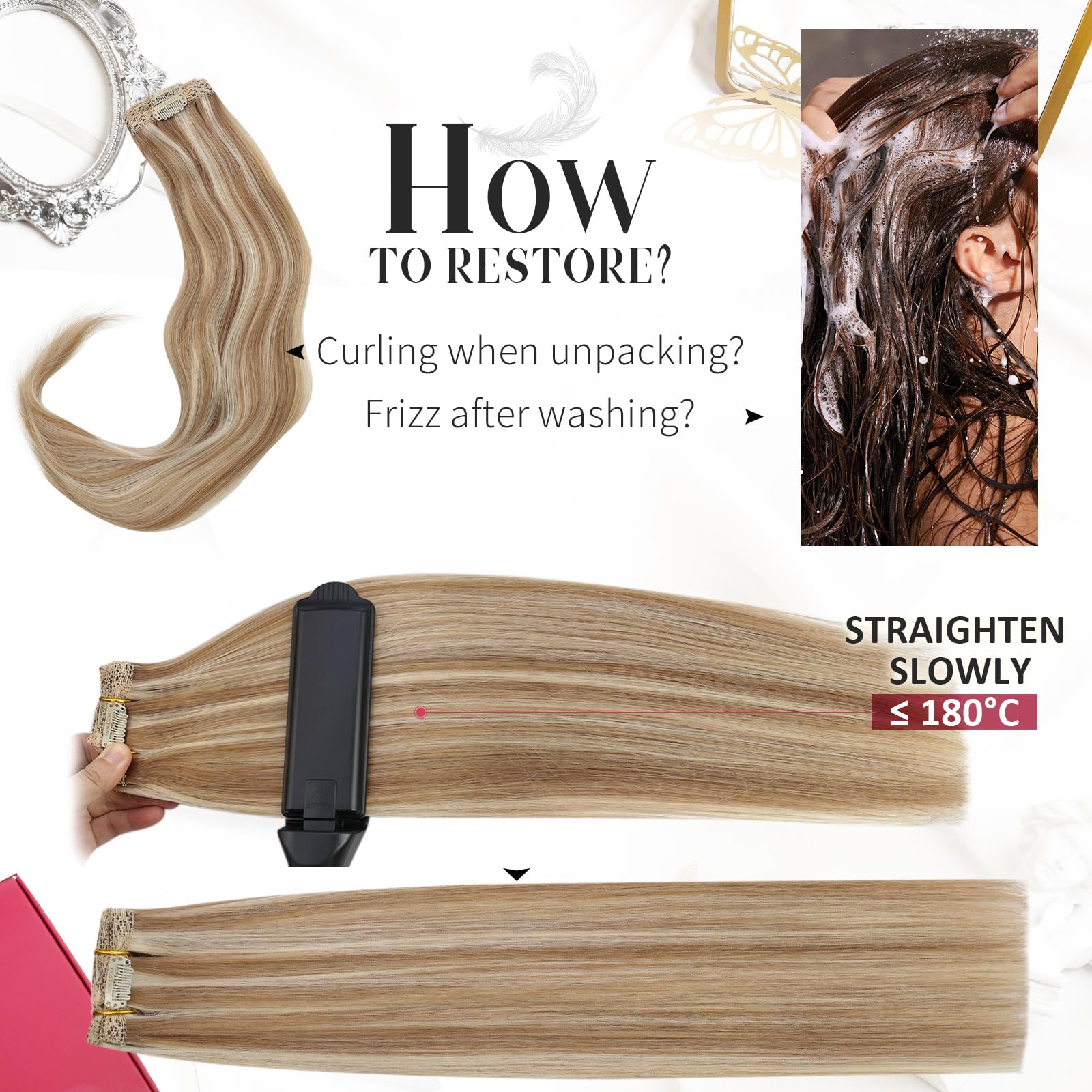 Foto 8 pulgar | Extensiones De Cabello Humano Real Moresoo Con Clip, 120 G, 40 Cm - Venta Internacional.
