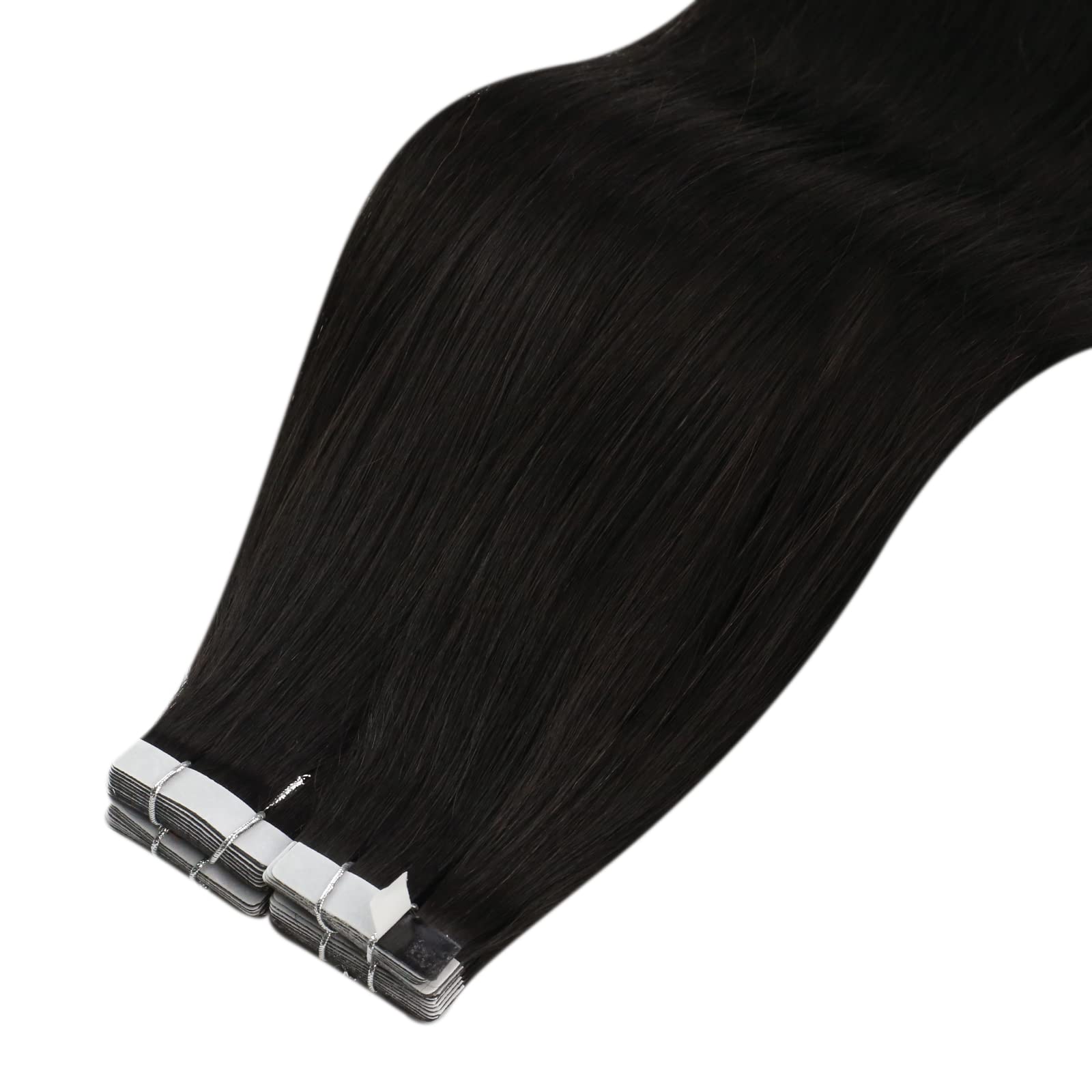 Foto 8 pulgar | Extensiones De Cabello Con Cinta Adhesiva Sunny Hair, Cabello Humano Natural Negro - Venta Internacional.