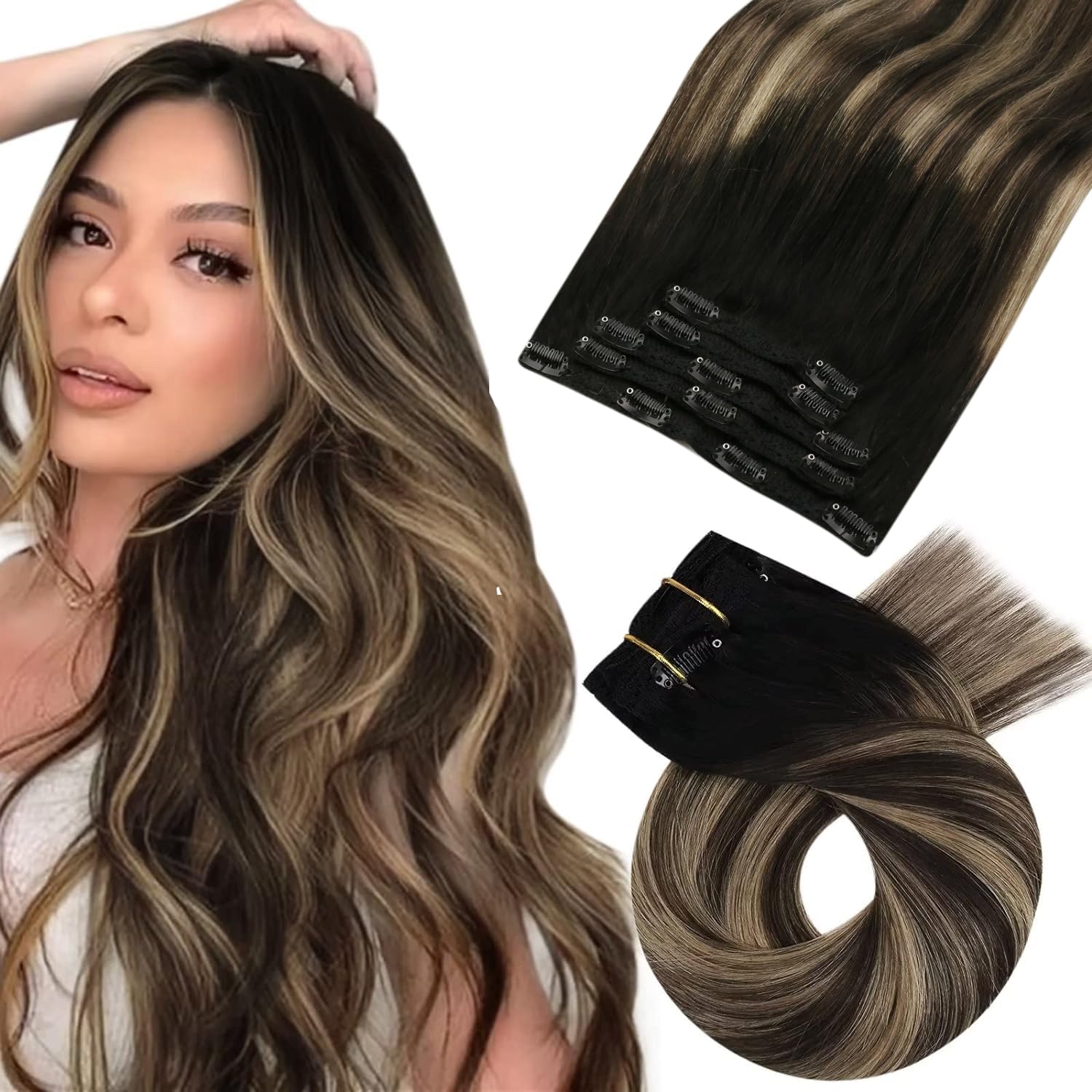 Foto 2 pulgar | Extensiones De Cabello Humano Real Moresoo Con Clip, 80 G, 40 Cm - Venta Internacional.