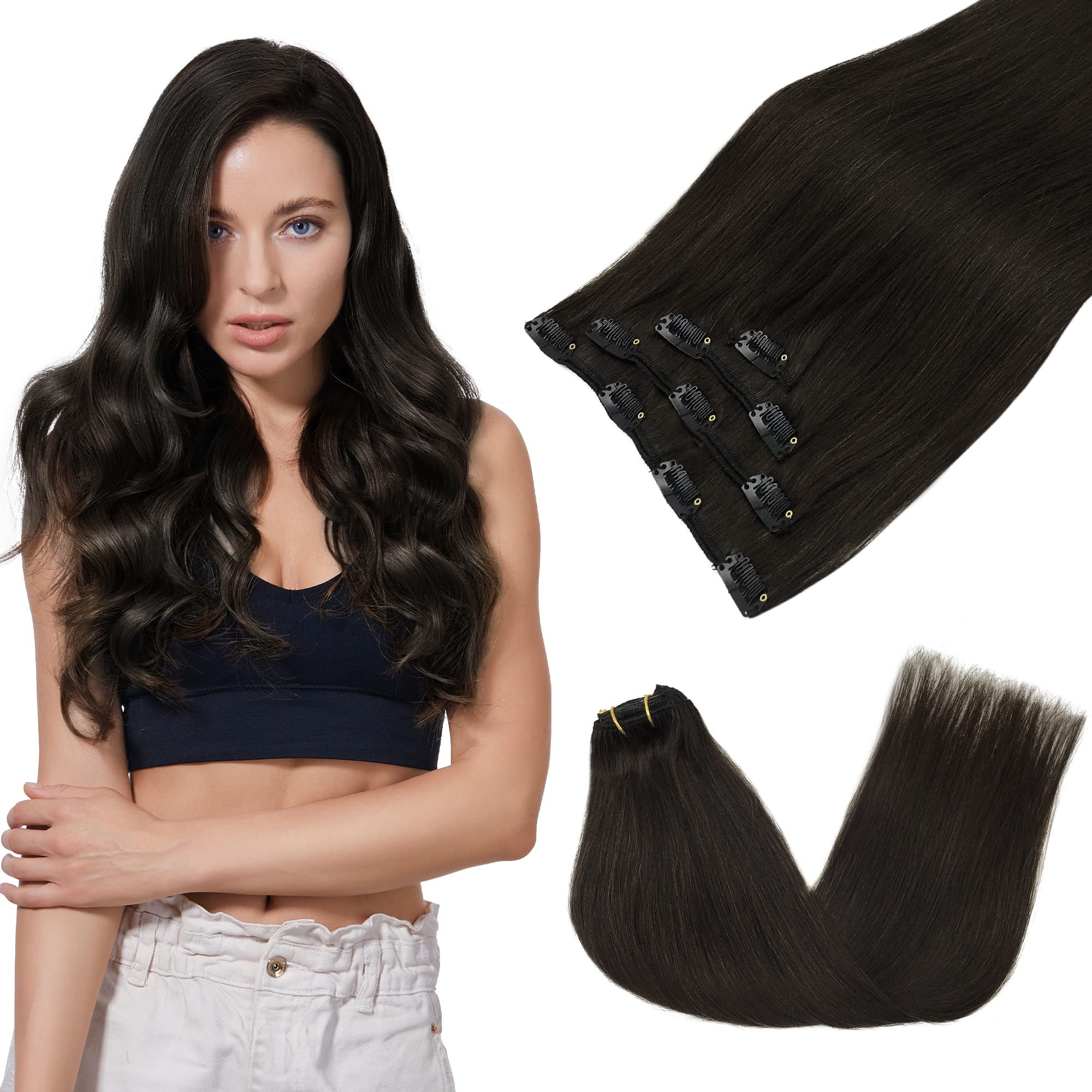 Foto 2 pulgar | Extensiones De Cabello Goo Goo, Cabello Humano Real, 14 Pulgadas, 60 G, 4 Unidades - Venta Internacional.