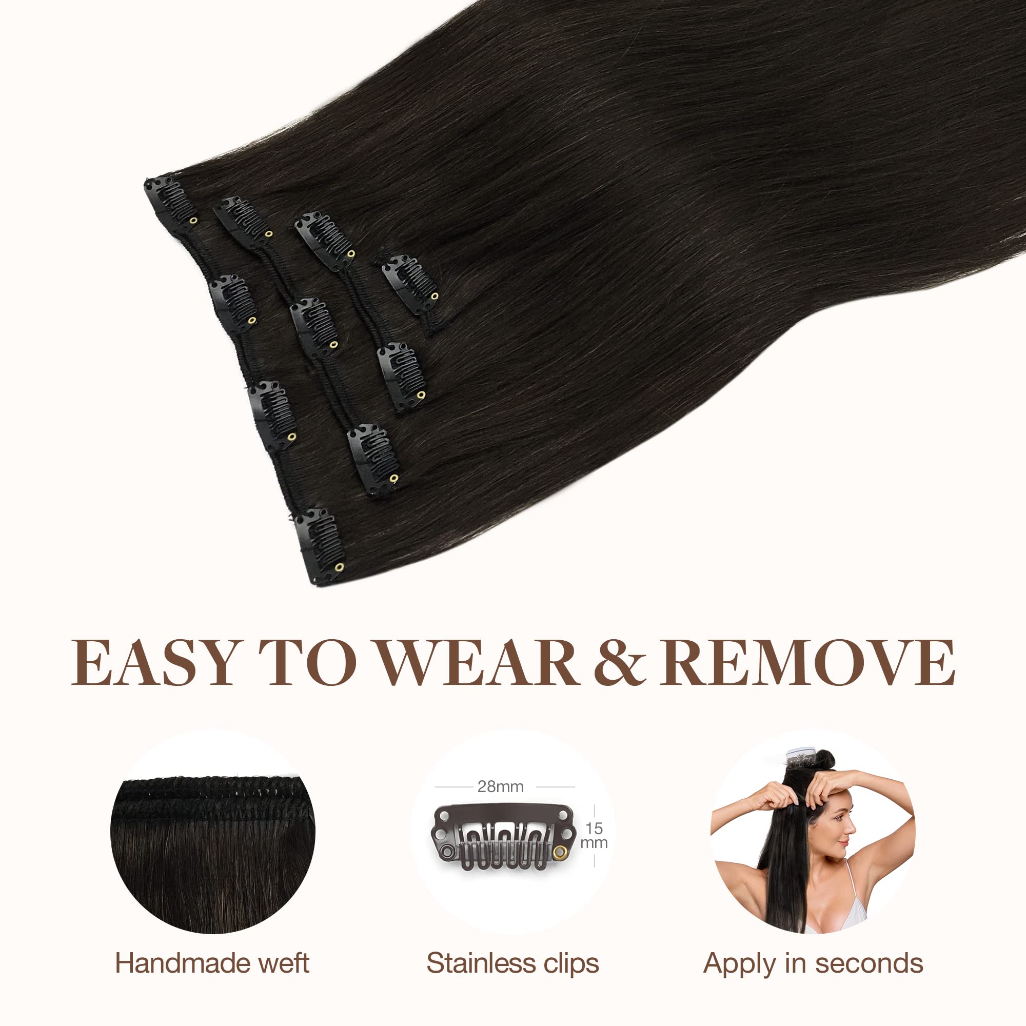 Foto 7 pulgar | Extensiones De Cabello Goo Goo, Cabello Humano Real, 14 Pulgadas, 60 G, 4 Unidades - Venta Internacional.