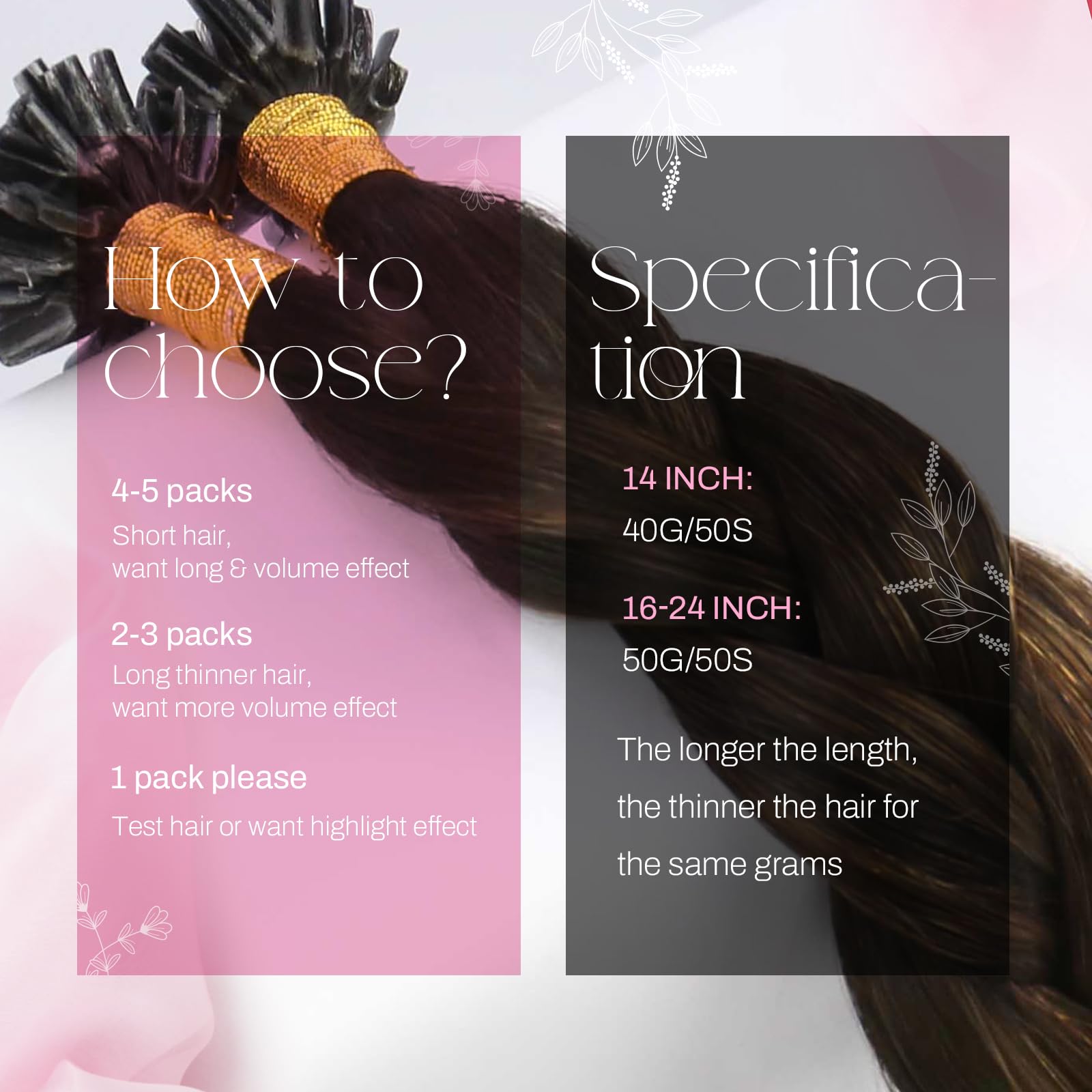Foto 4 pulgar | Extensiones De Cabello Moresoo U Tip Balayage De Marrón Oscuro A Mediano - Venta Internacional.