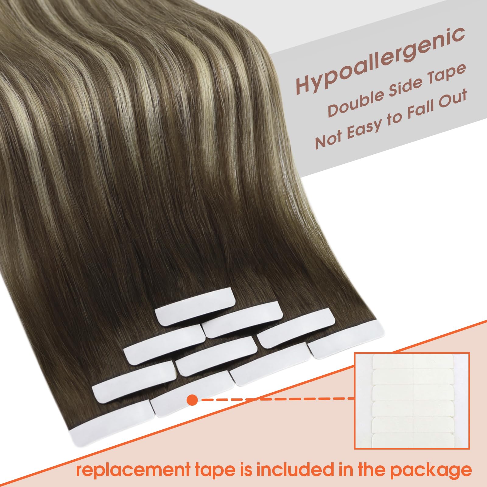 Foto 5 pulgar | Extensiones De Pelo Con Cinta Adhesiva Sunny Hair Brown Balayage, 25 G, 40 Cm - Venta Internacional.