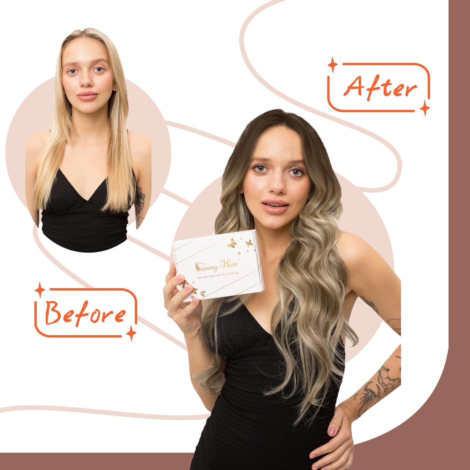 Foto 7 pulgar | Extensiones De Pelo Con Cinta Adhesiva Sunny Hair Brown Balayage, 25 G, 40 Cm - Venta Internacional.