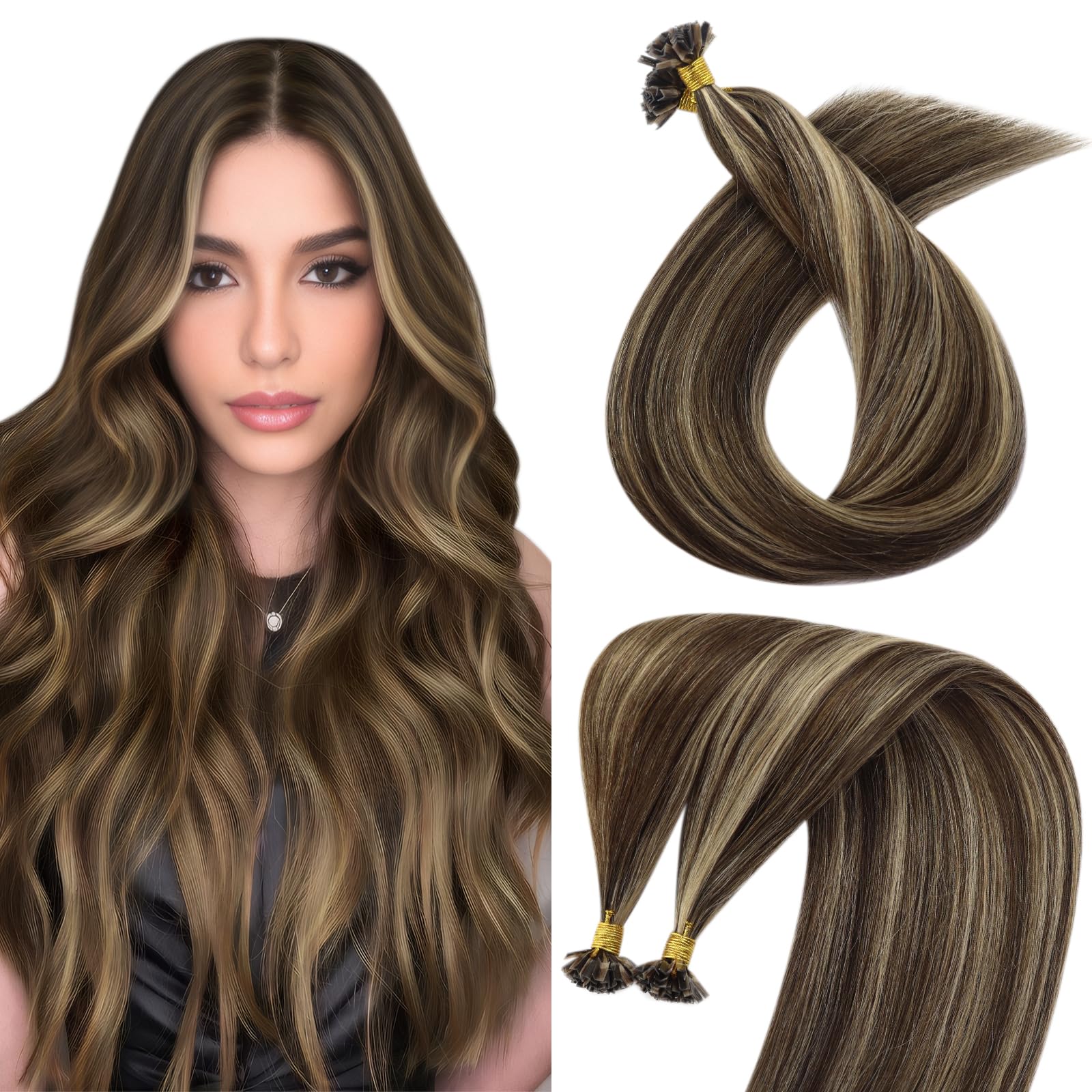 Foto 2 pulgar | Extensiones De Cabello Sunny Hair Ktip Human Hair, 18 Pulgadas, 50 G, Color Marrón - Venta Internacional.