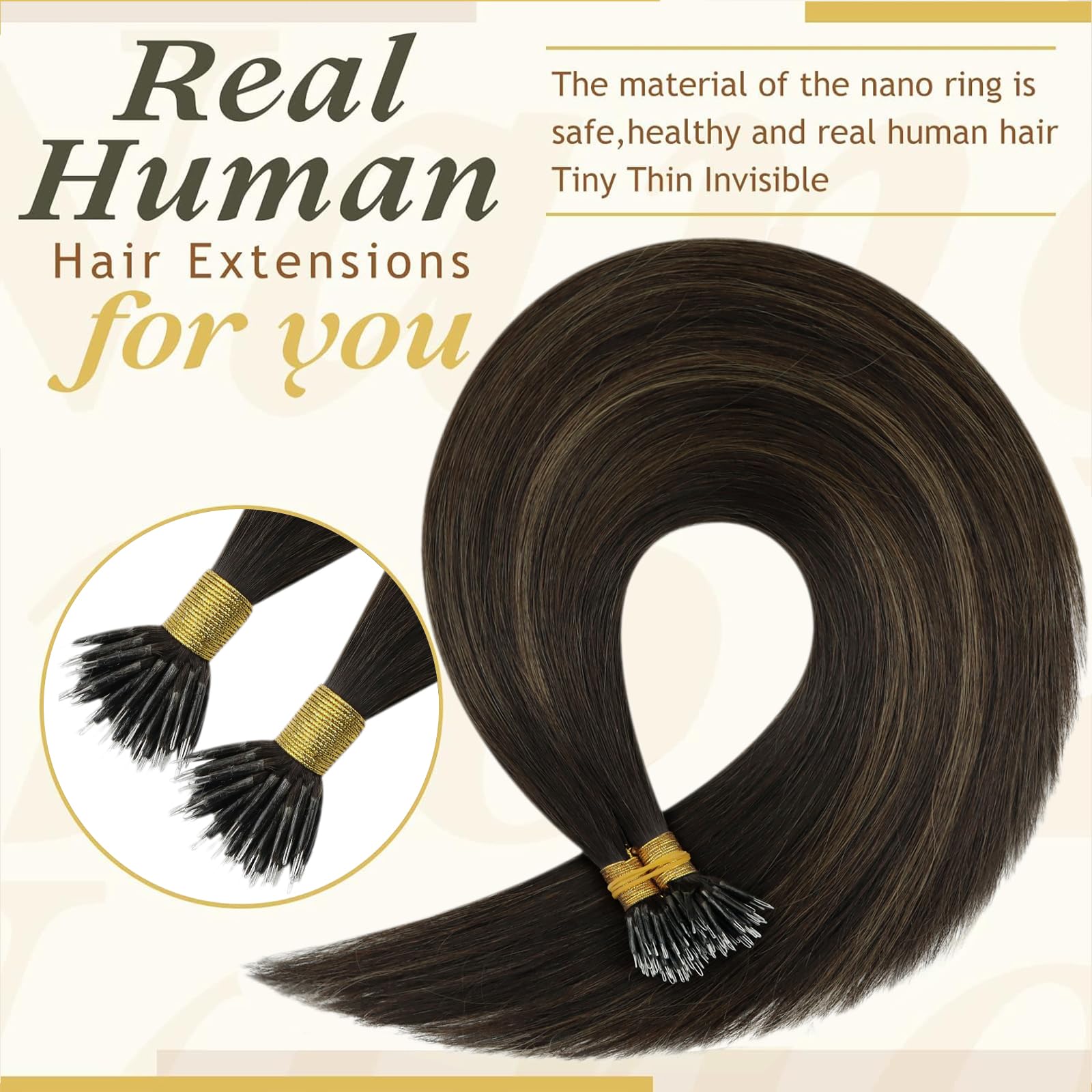 Foto 3 pulgar | Extensiones Nanocapilares Sunny Hair Brown Balayage, 50 G, 50 Cm - Venta Internacional.