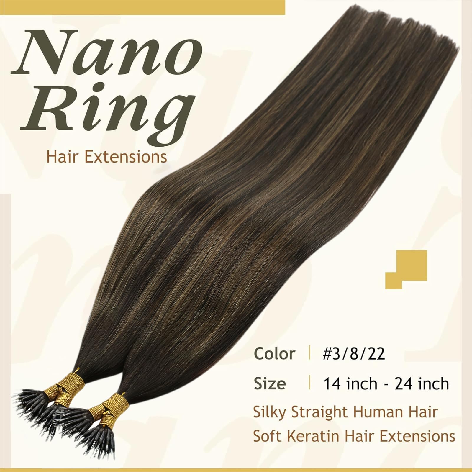 Foto 4 pulgar | Extensiones Nanocapilares Sunny Hair Brown Balayage, 50 G, 50 Cm - Venta Internacional.