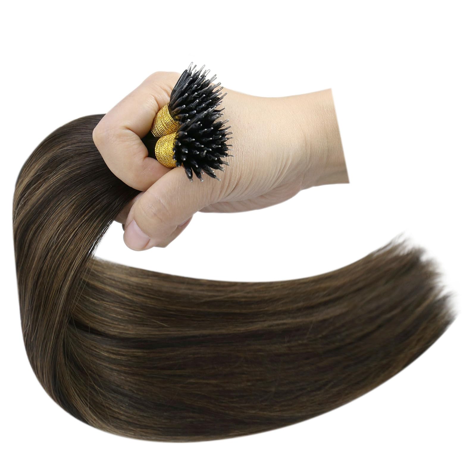 Foto 7 pulgar | Extensiones Nanocapilares Sunny Hair Brown Balayage, 50 G, 50 Cm - Venta Internacional.