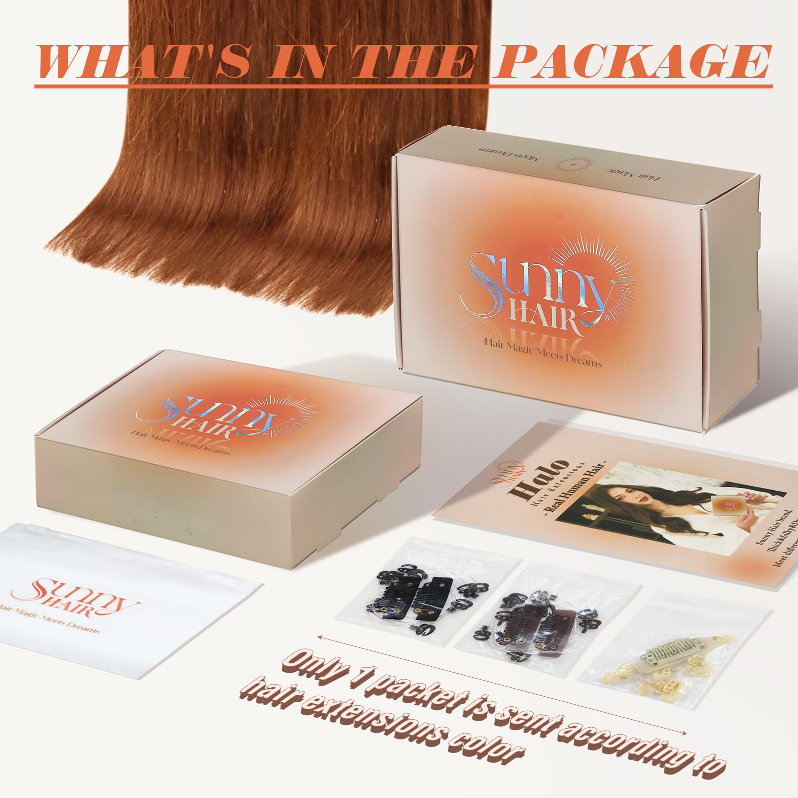 Foto 3 pulgar | Extensiones De Cabello Sunny, 80 G, Cobre, Alambre Invisible, Cabello Humano - Venta Internacional.