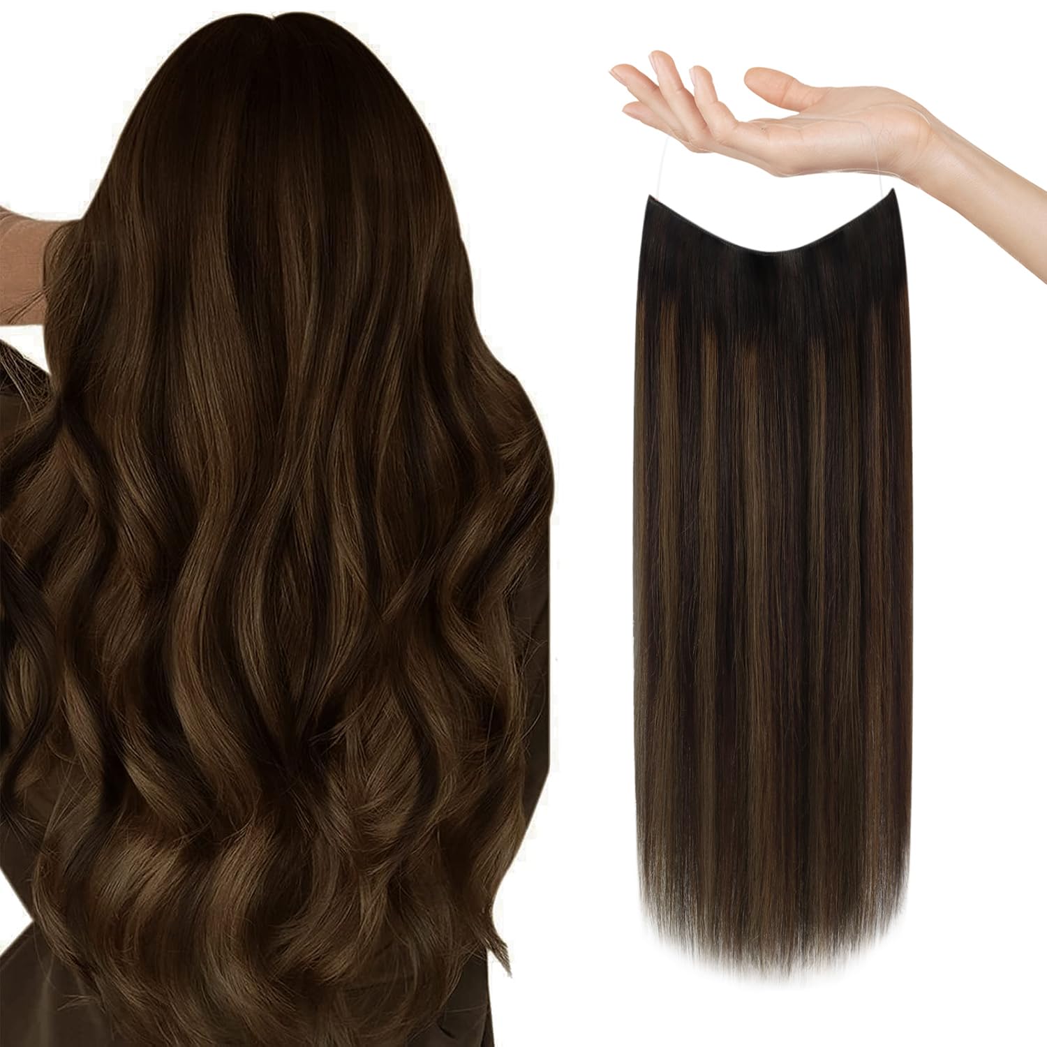 Foto 2 pulgar | Extensiones De Cabello Sunny Hair Brown Ombre Clip-in 80 G 45 Cm - Venta Internacional.