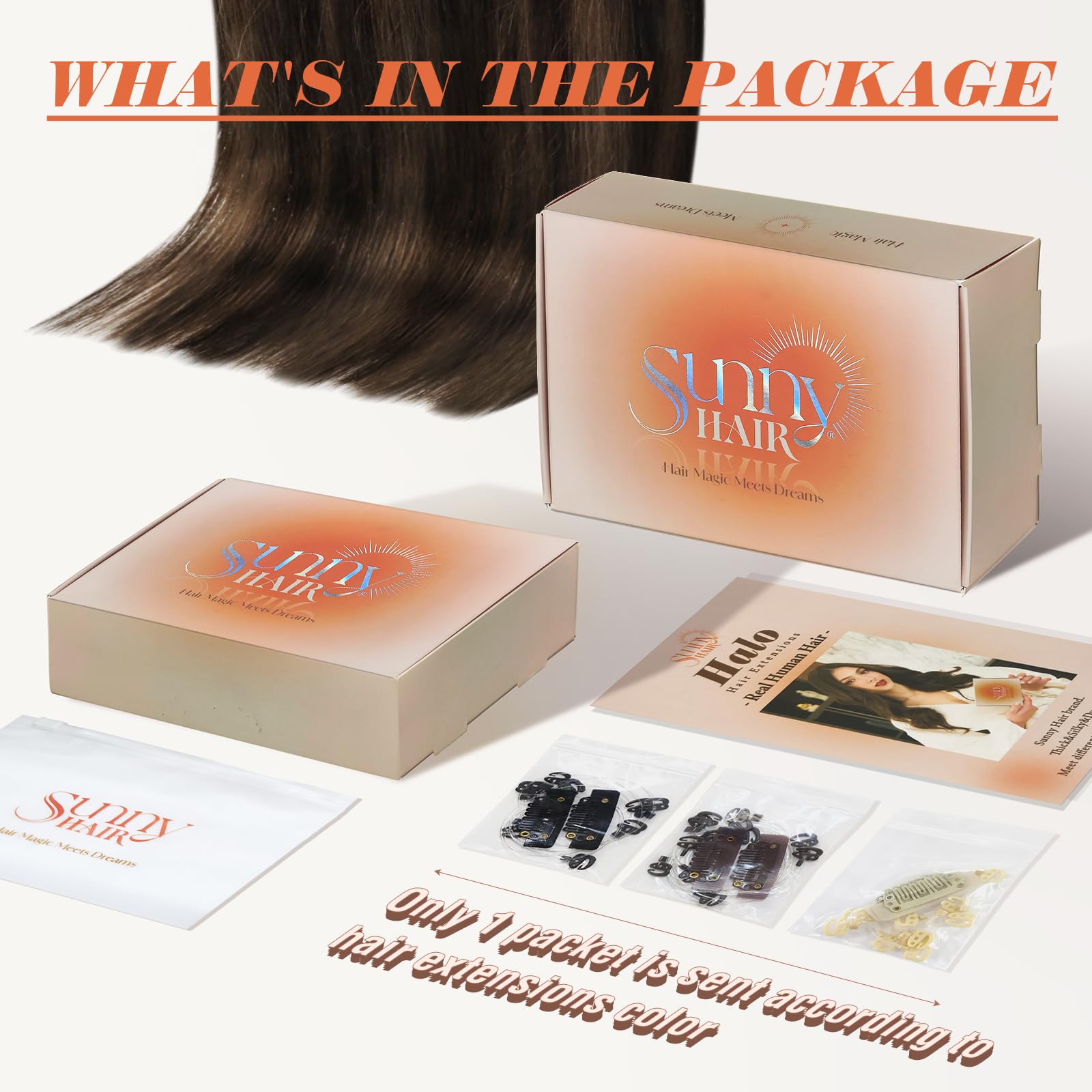Foto 3 pulgar | Extensiones De Cabello Sunny Hair Brown Ombre Clip-in 80 G 45 Cm - Venta Internacional.