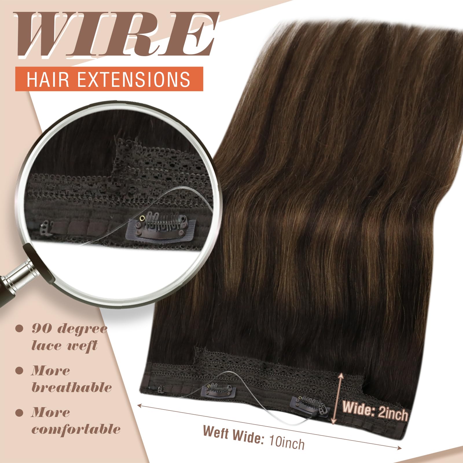 Foto 4 pulgar | Extensiones De Cabello Sunny Hair Brown Ombre Clip-in 80 G 45 Cm - Venta Internacional.