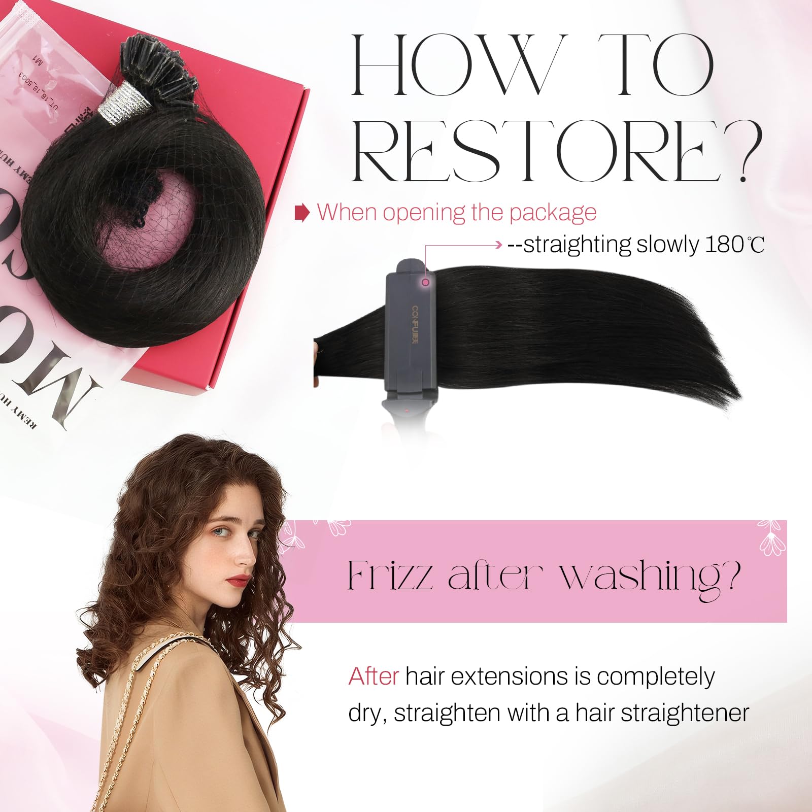 Foto 6 pulgar | Extensiones de Cabello Moresoo K Tip Negro 50 g 50 cm Cabello Humano Real - Venta Internacional