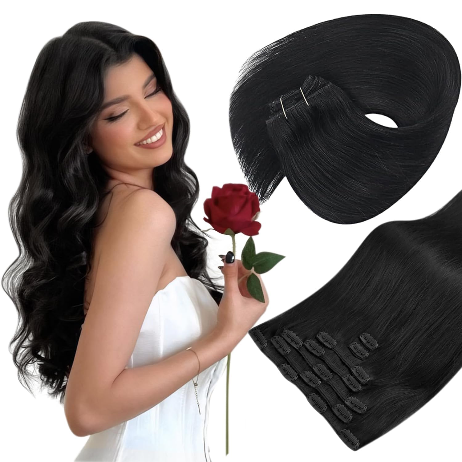 Foto 2 pulgar | Extensiones Con Forma De Pinza Para Cabello Liso Sunny Hair, 35 Cm, 120 G - Venta Internacional.