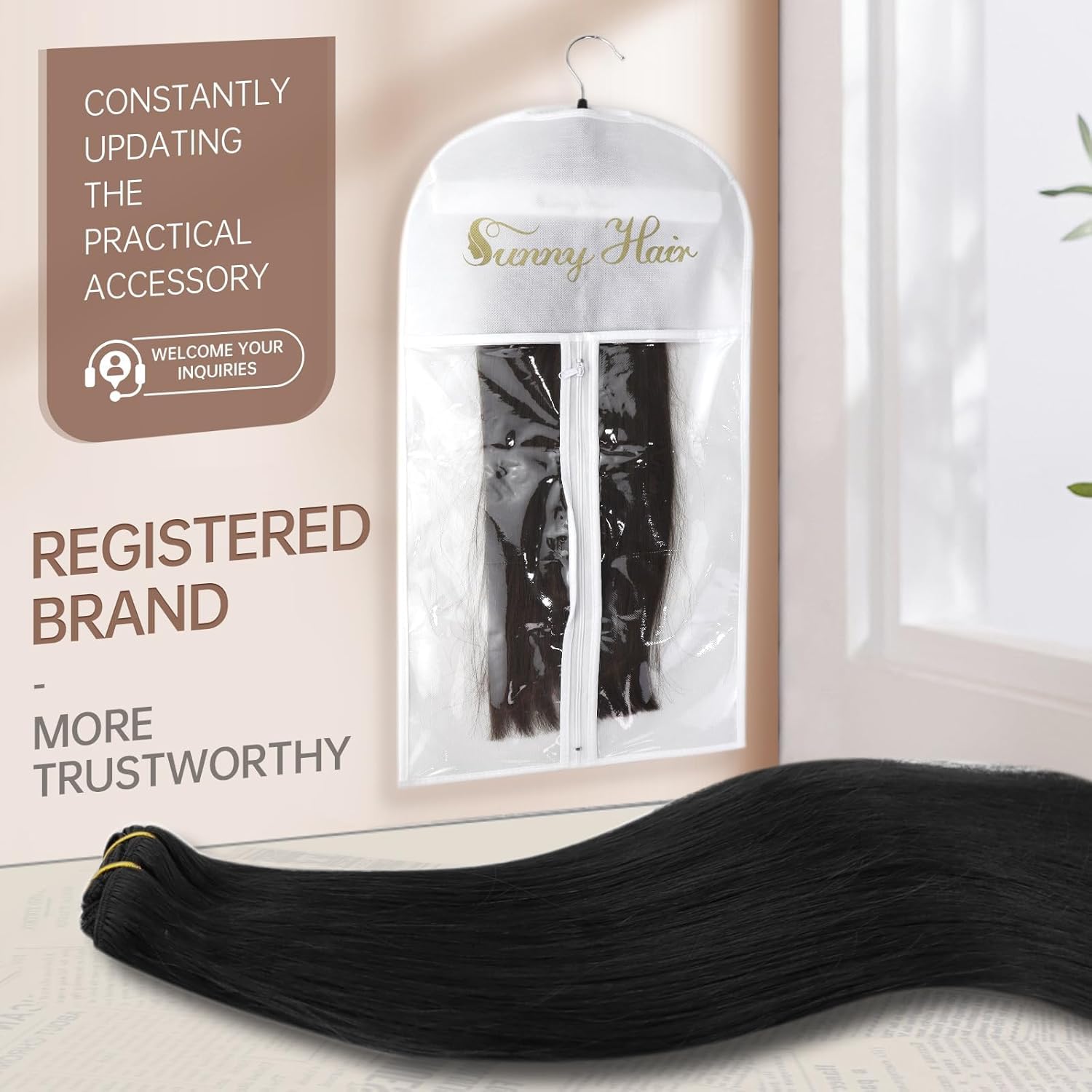 Foto 7 pulgar | Extensiones Con Forma De Pinza Para Cabello Liso Sunny Hair, 35 Cm, 120 G - Venta Internacional.