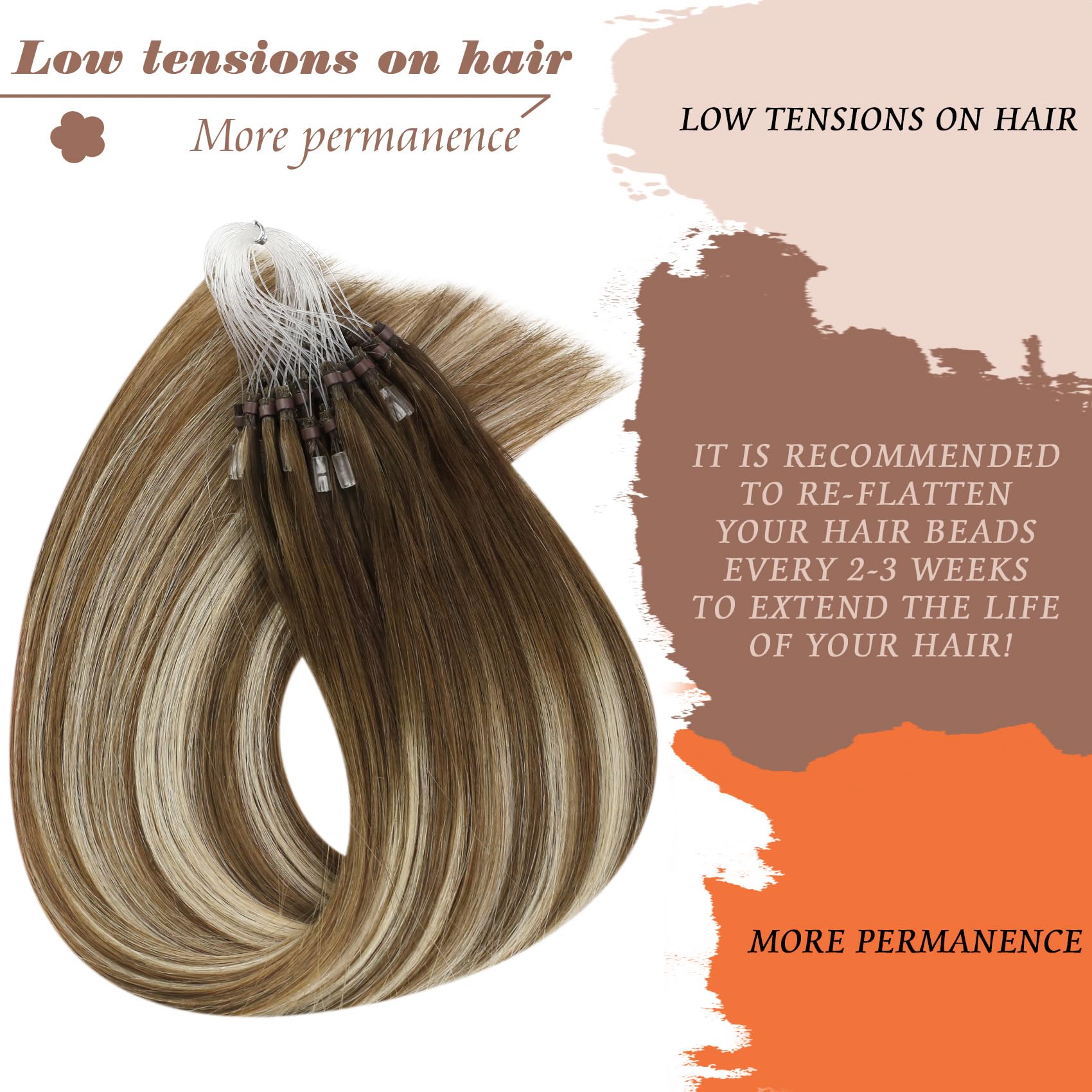 Foto 6 pulgar | Extensiones de Cabello Sunny Hair Micro Loop Human Hair 18 Pulgadas 50 g - Venta Internacional