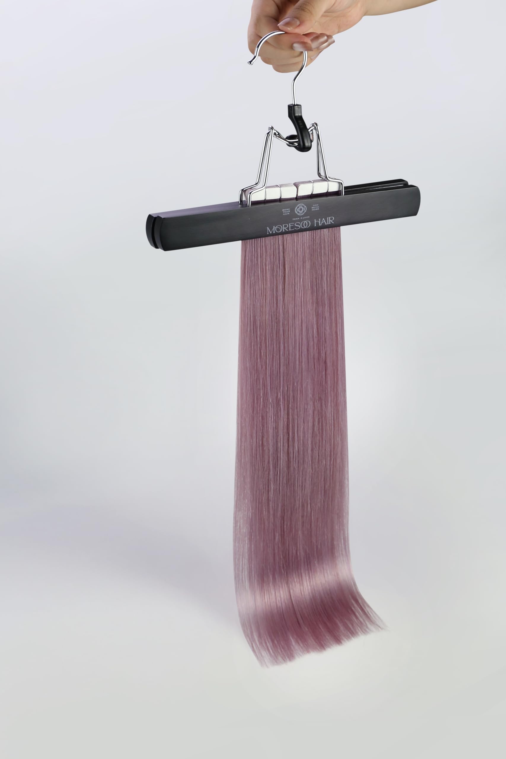 Foto 7 | Extensiones de Pelo Moresoo Púrpura con Cinta Adhesiva 55 cm 10 Unidades/25 g Remy Hair - Venta Internacional
