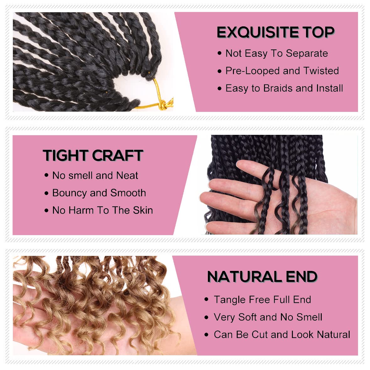Foto 4 pulgar | Trenzas De Ganchillo Cookoo Goddess Boho Box, 14 Pulgadas, 8 Paquetes - Venta Internacional.