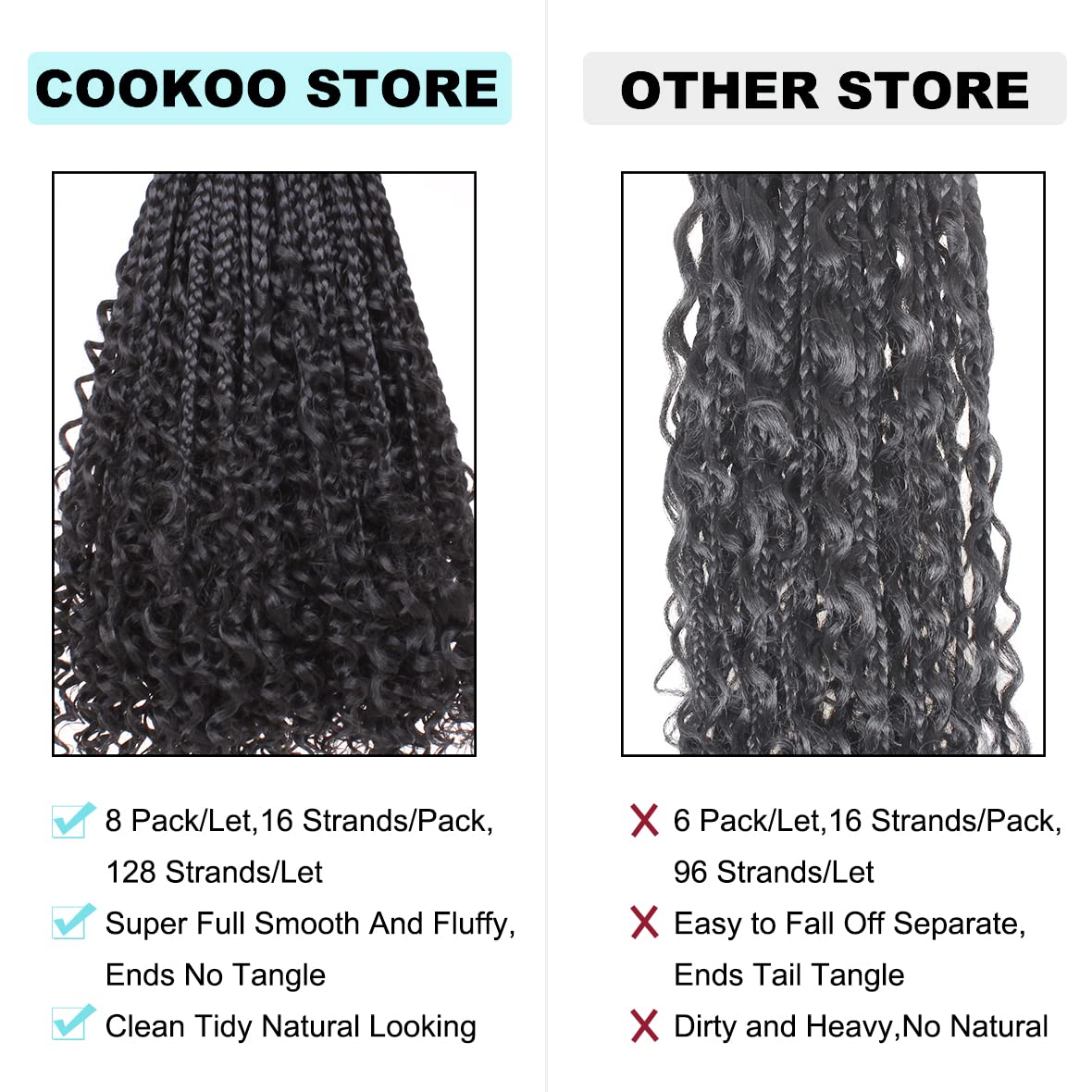 Foto 5 | Trenzas De Ganchillo Cookoo Goddess Boho Box, 14 Pulgadas, 8 Paquetes - Venta Internacional.